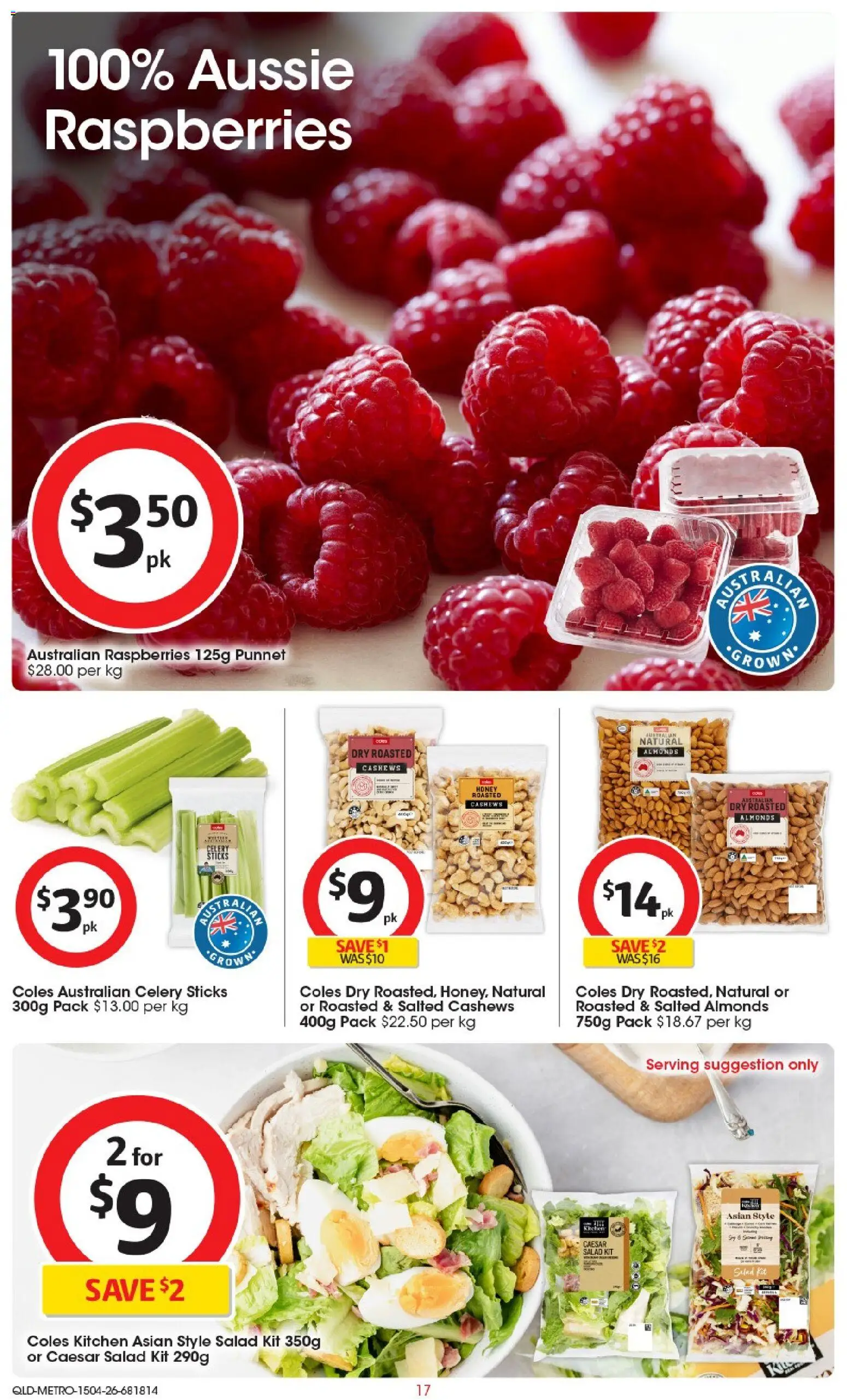 Coles catalogue - valid from 15.04.2026 | Page: 17 | Products: Almonds, Honey, Salad
