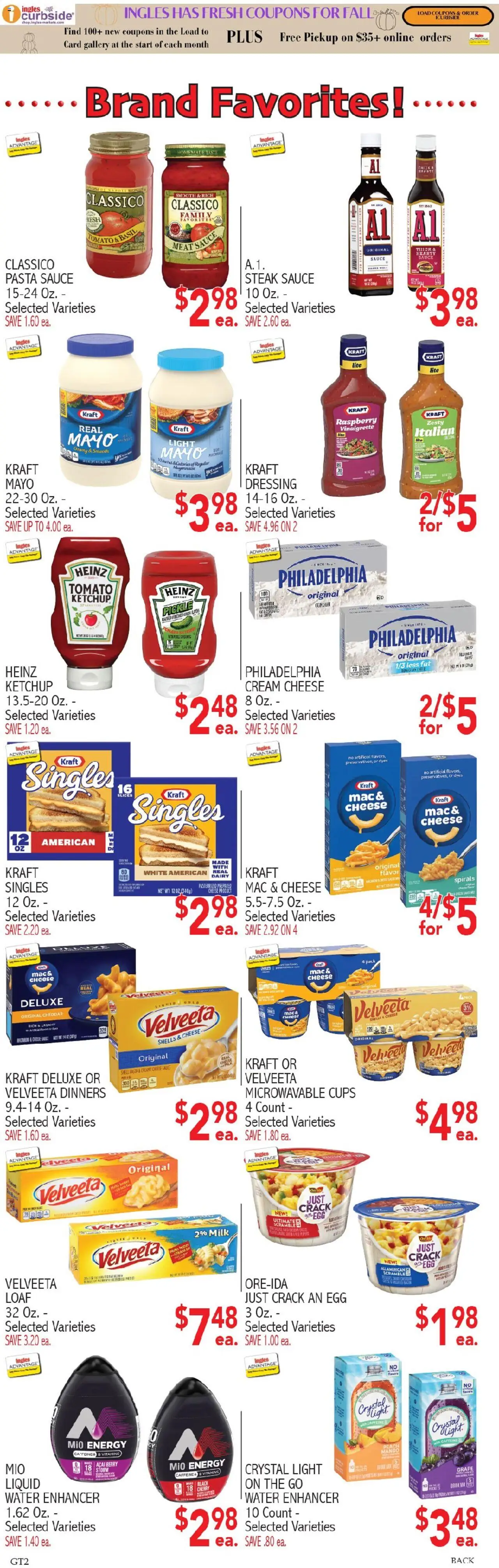 Ingles Weekly Ad - valid from 08.10.2025 | Page: 5 | Products: Milk, Cheese, Pasta, Water