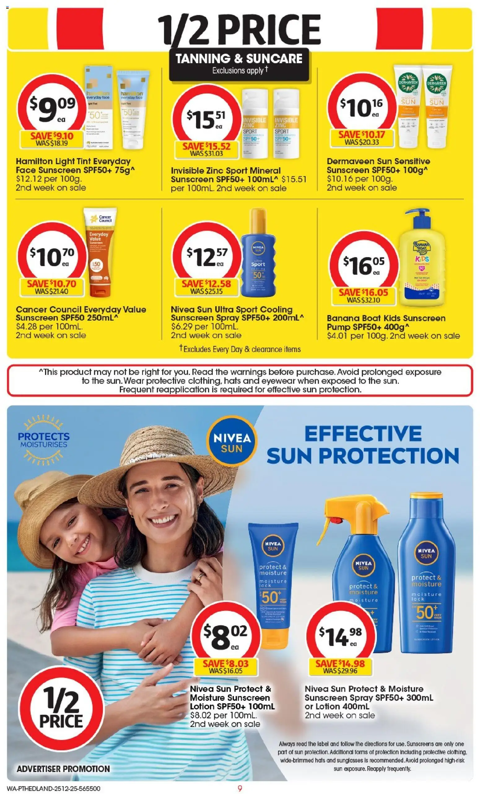 Coles catalogue - valid from 25.12.2025 | Page: 10 | Products: Sunscreen, Lotion, Sunglasses, Zinc