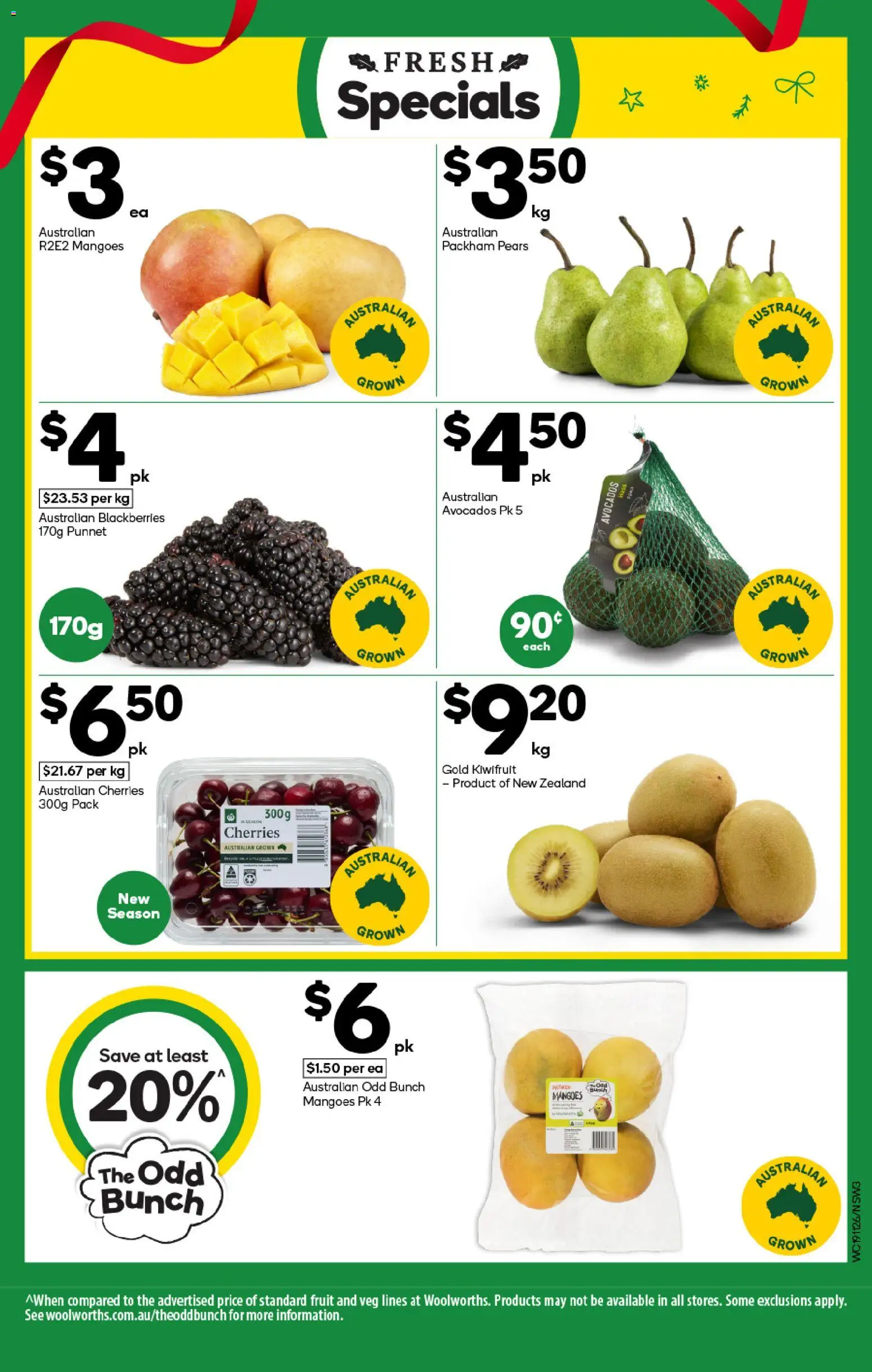 Woolworths catalogue - valid from 19.11.2025 | Page: 3 | Products: Cherries, Kiwifruit