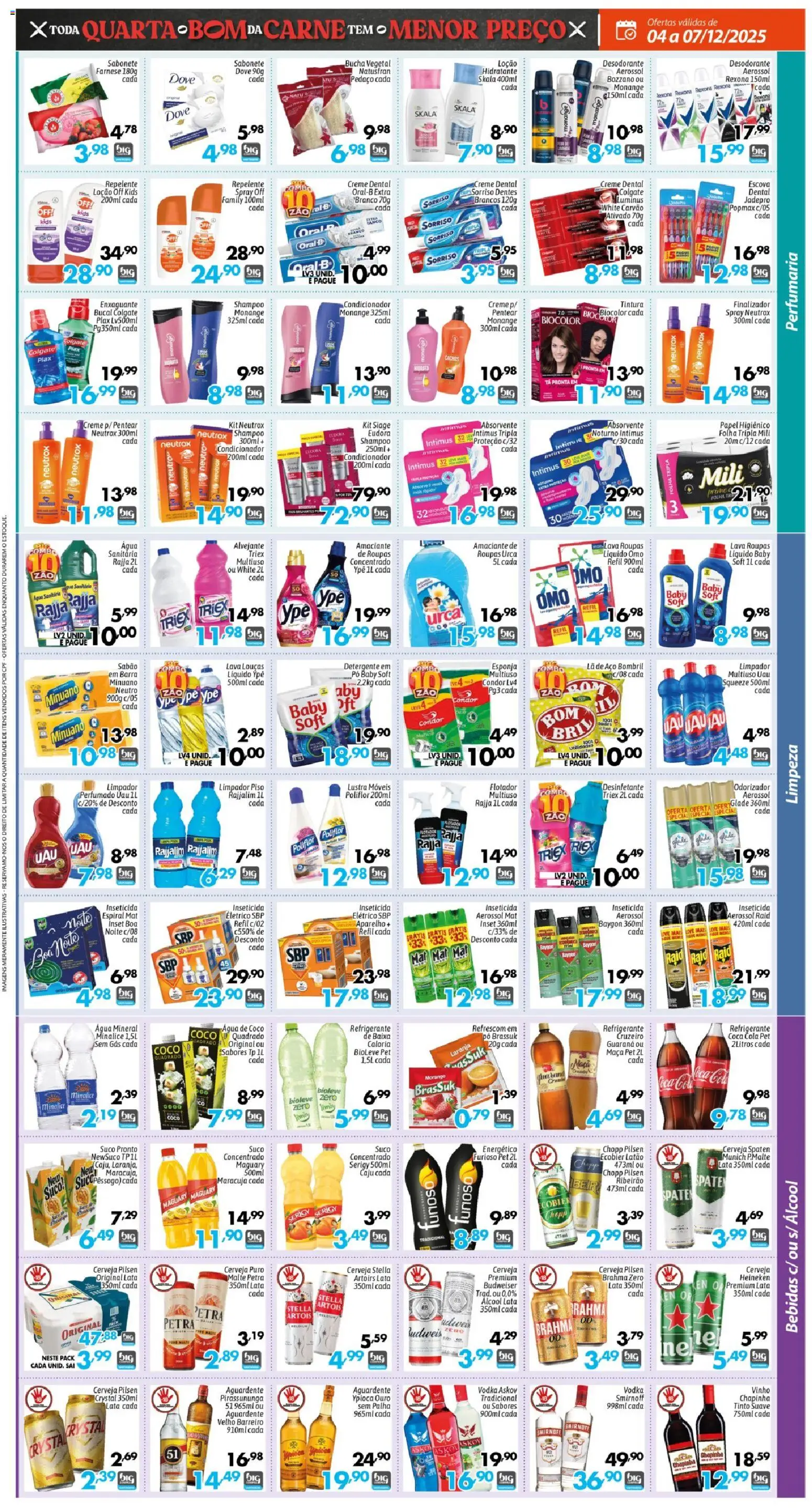 Big Compra Folheto - válido de 04.12.2025 | Página: 3 | Produtos: Bucha vegetal, Lustra móveis, Guaraná, Creme dental