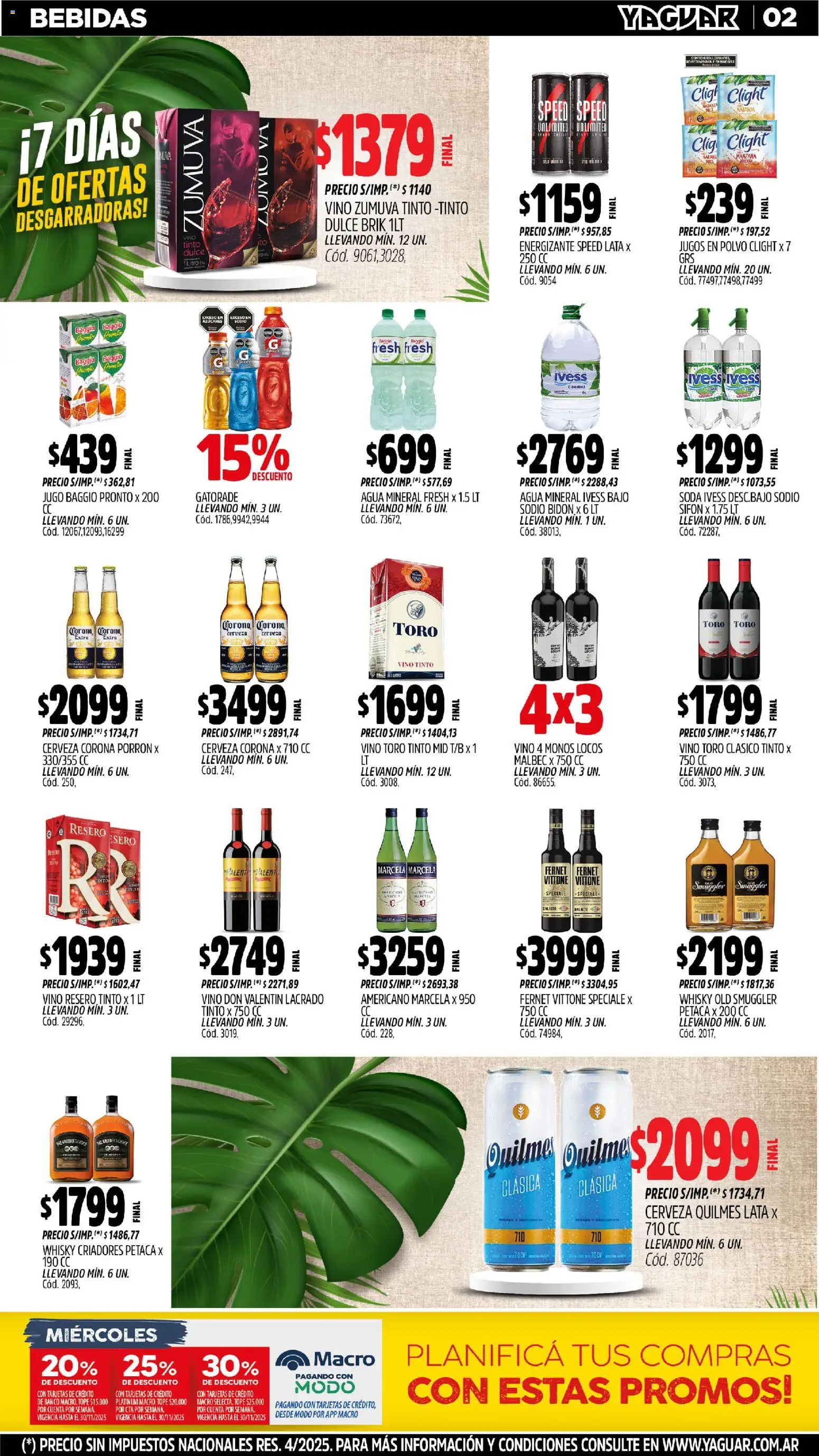 Yaguar - Trelew │ válido desde el 10.11.2025 | Página: 2 | Productos: Bidón, Polvo, Manzana, Jugo