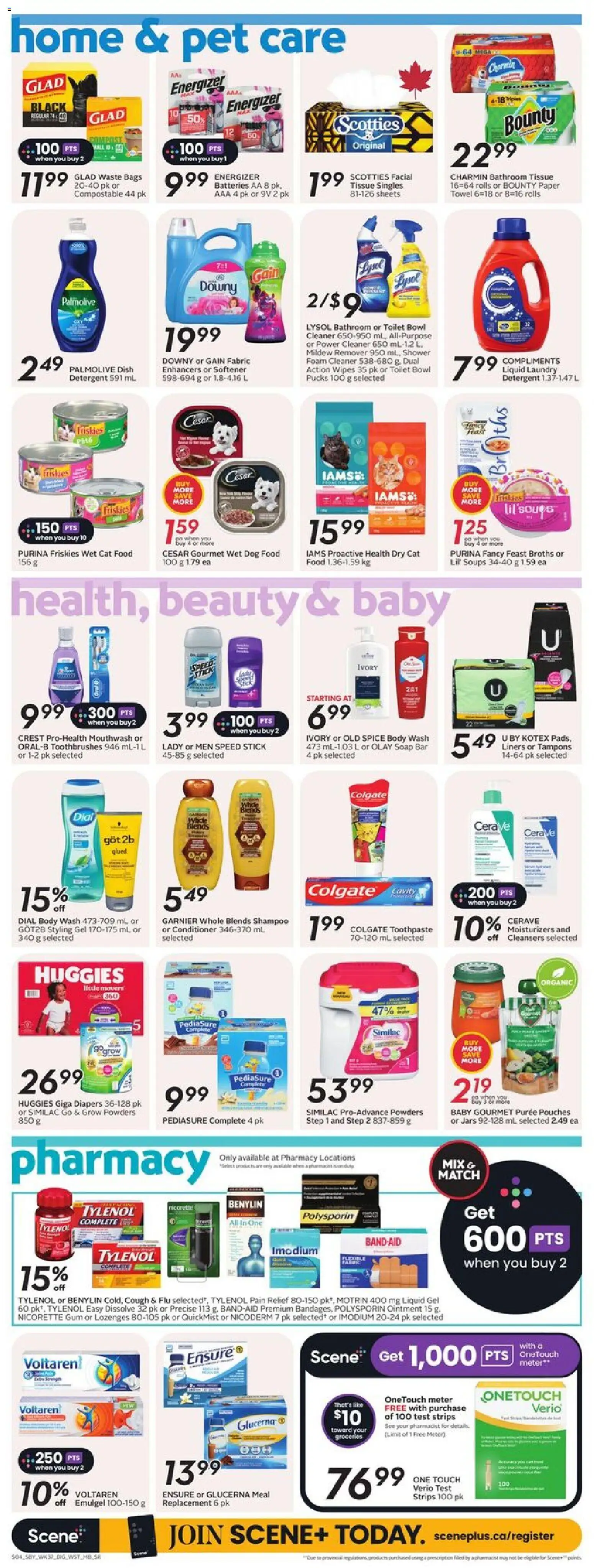Safeway flyer valid from 08.01.2026 | Page: 12 | Products: Shampoo, Toothpaste, Mouthwash, Detergent
