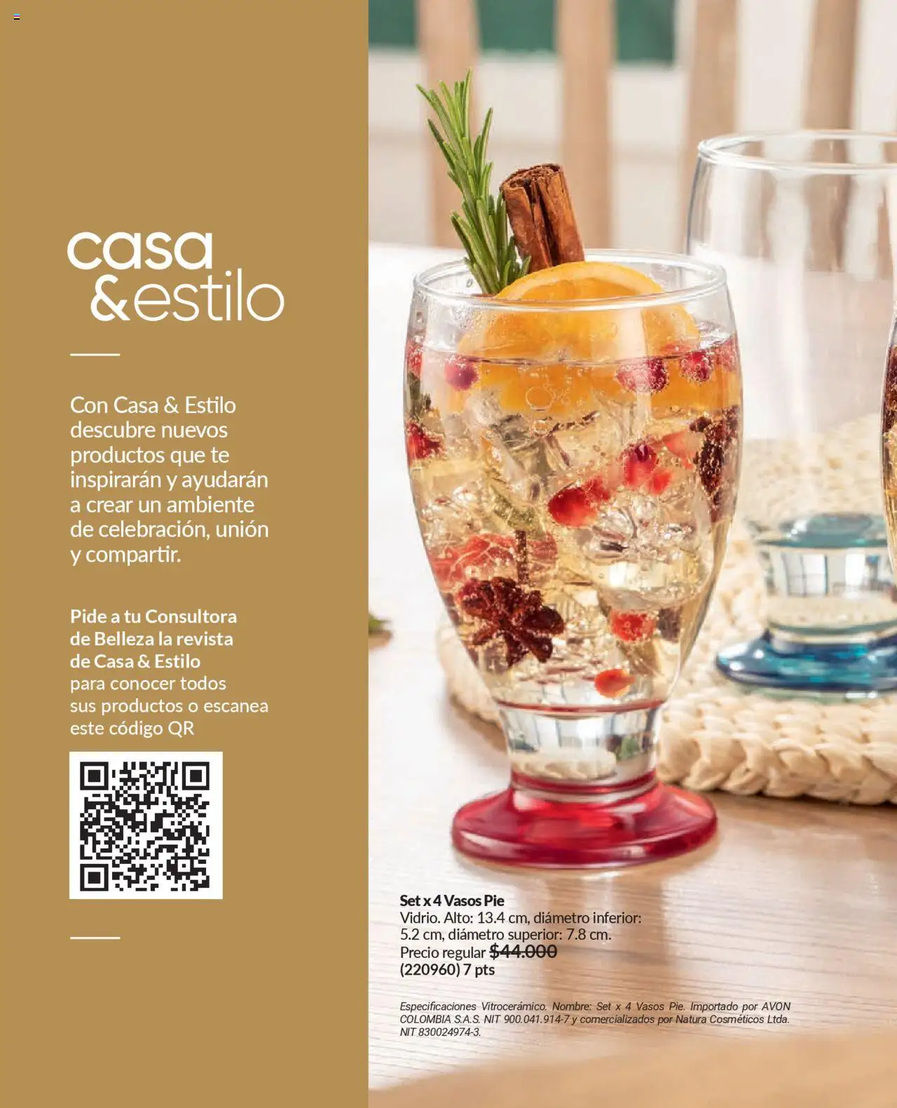 Avon revista - valida desde el 12.09.2025 | Página: 166 | Productos: Té, Vasos, Magdalena