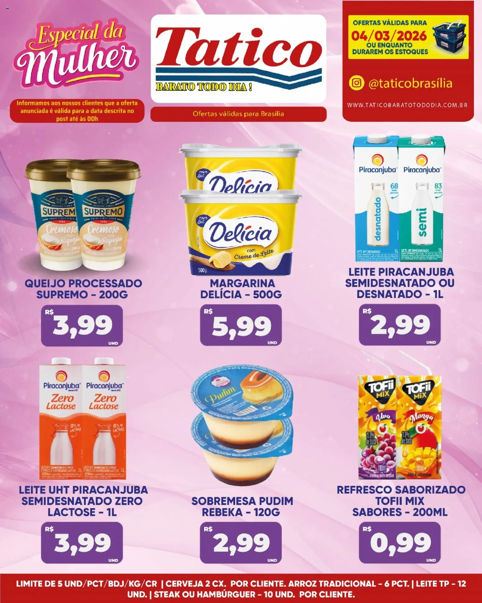 Tatico Folheto - válido de 04.03.2026 | Página: 6 | Produtos: Refresco, Queijo, Cerveja, Hambúrguer