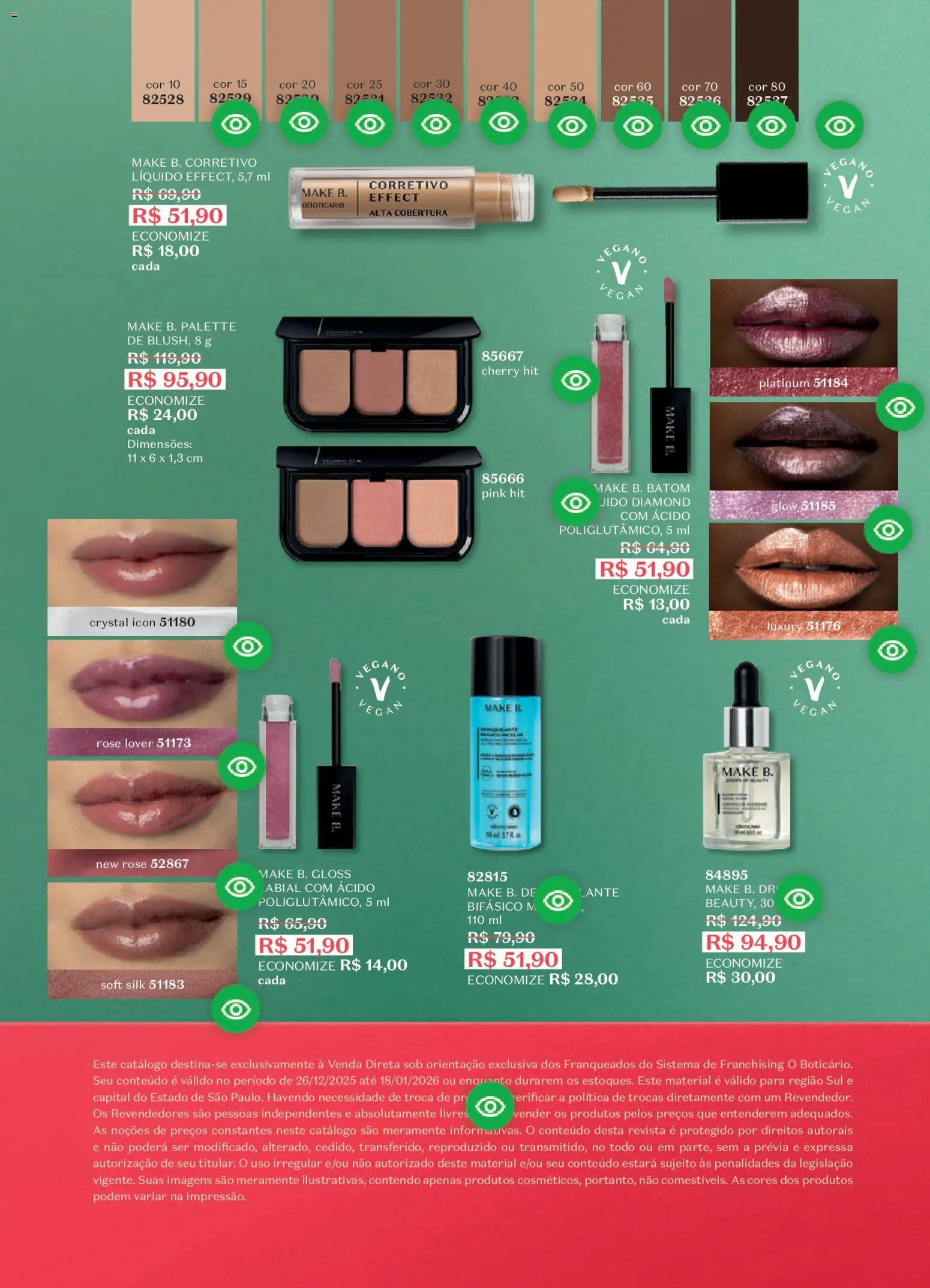O Boticário Folheto - válido de 26.12.2025 | Página: 201 | Produtos: Corretivo, Batom, Revista