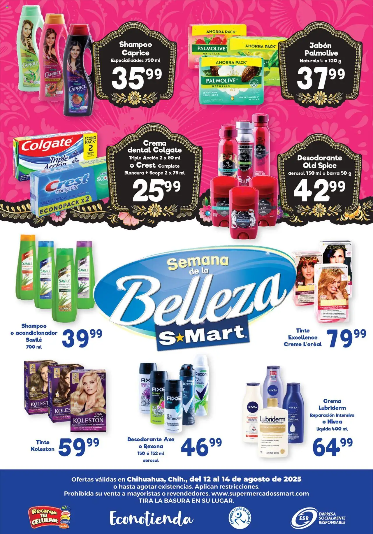 Nuevas ofertas de S-Mart válidas en toda la República Mexicana desde el 12.08.2025. ¡Encuentra las mejores ofertas en S-Mart folleto! | Página: 6 | Productos: Antitranspirante, Crema, Cacao, Jabón