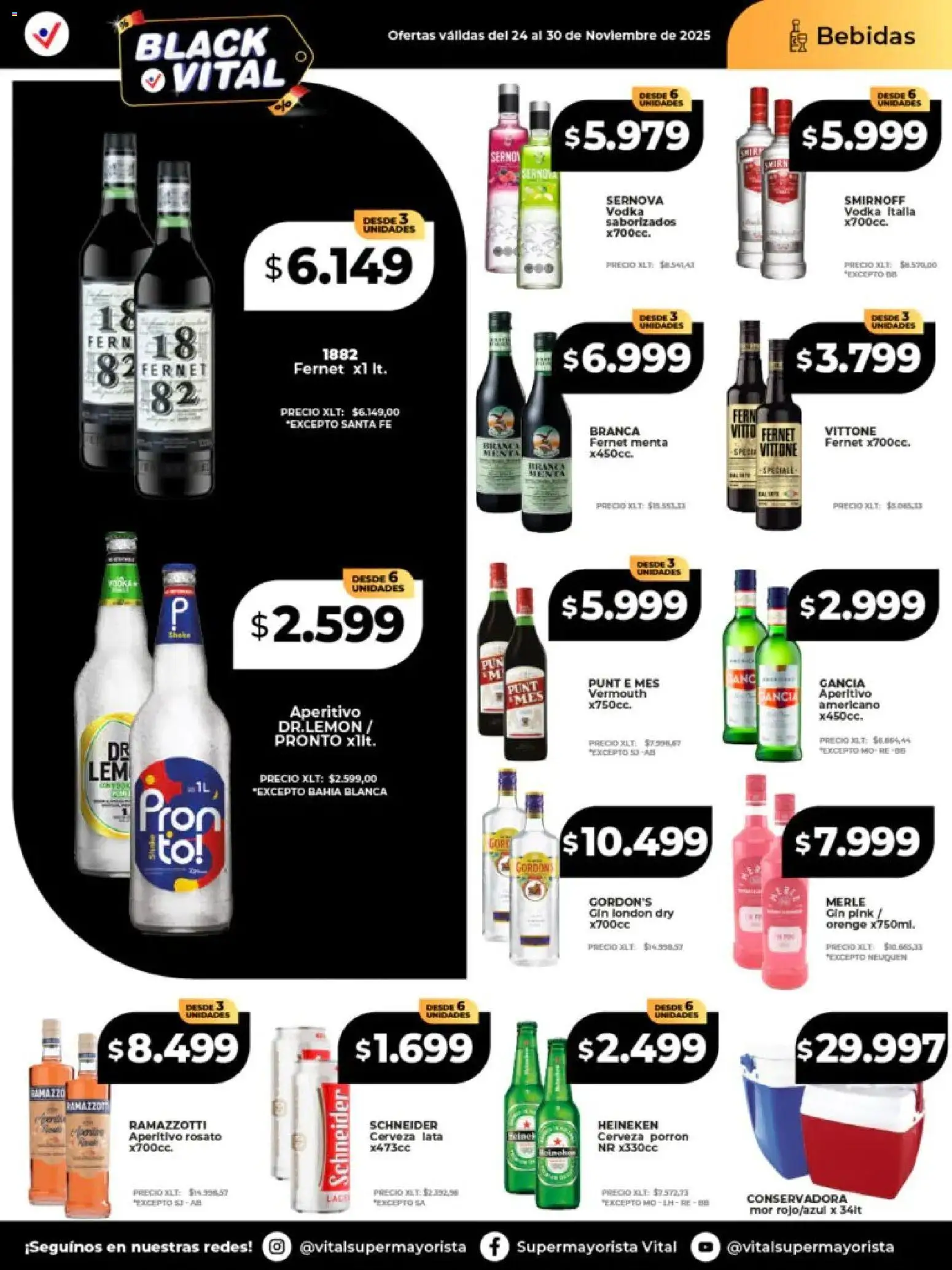 Vital - Ofertas - Laferrere │ válido desde el 24.11.2025 | Página: 21 | Productos: Vodka, Conservadora, Gin, Cerveza