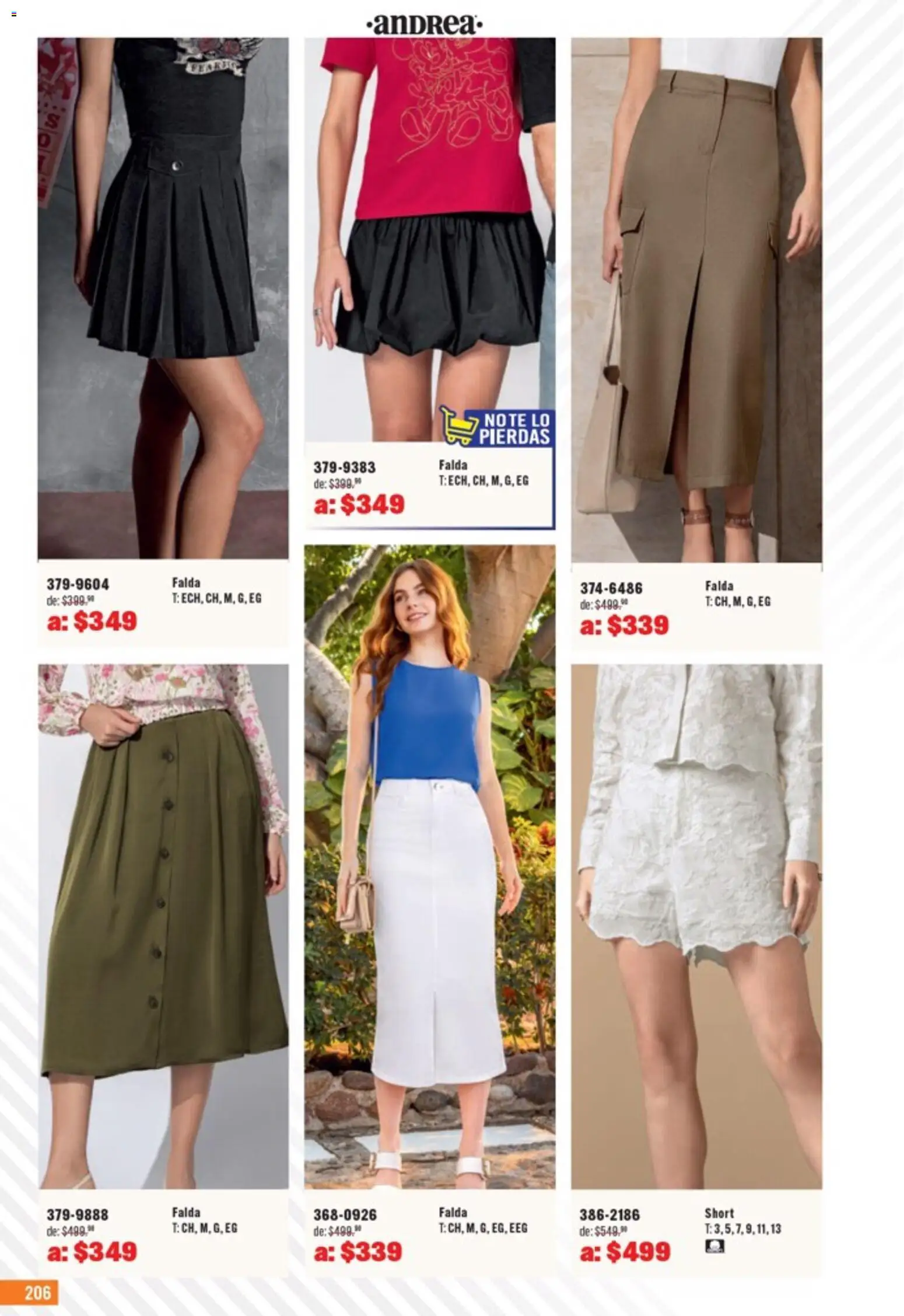 Nuevas ofertas de Andrea válidas en toda la República Mexicana desde el 05.04.2026. ¡Encuentra las mejores ofertas en Andrea catálogo Outlet! | Página: 206 | Productos: Falda, Short