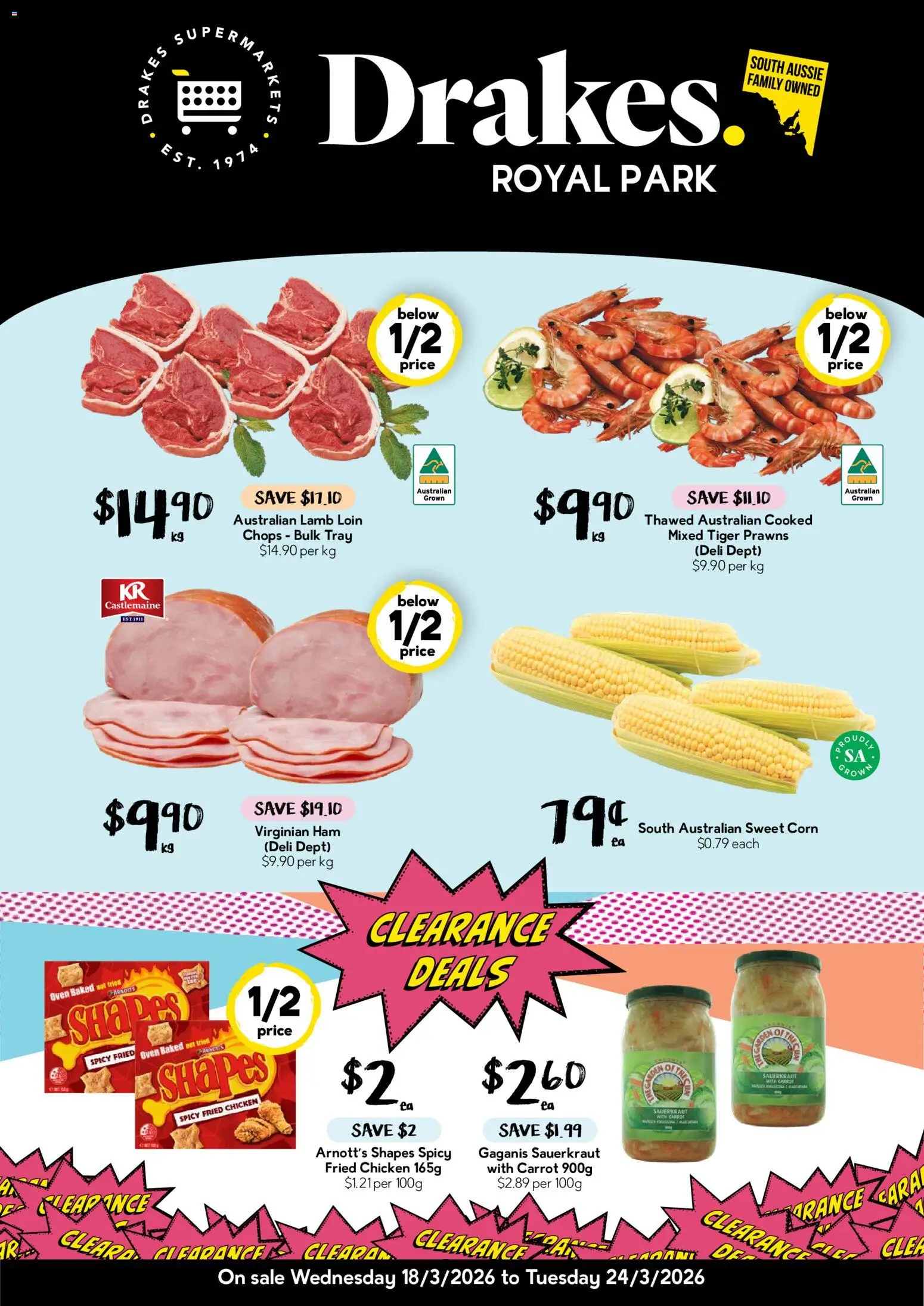 Drakes catalogue - valid from 18.03.2026 | Page: 1 | Products: Ham, Chicken, Prawns, Oven