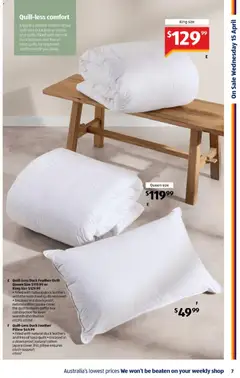 Preview of Aldi catalogue  - valid from 15.04.2026 | Page: 7 | Products: Box, Duck, Pillow