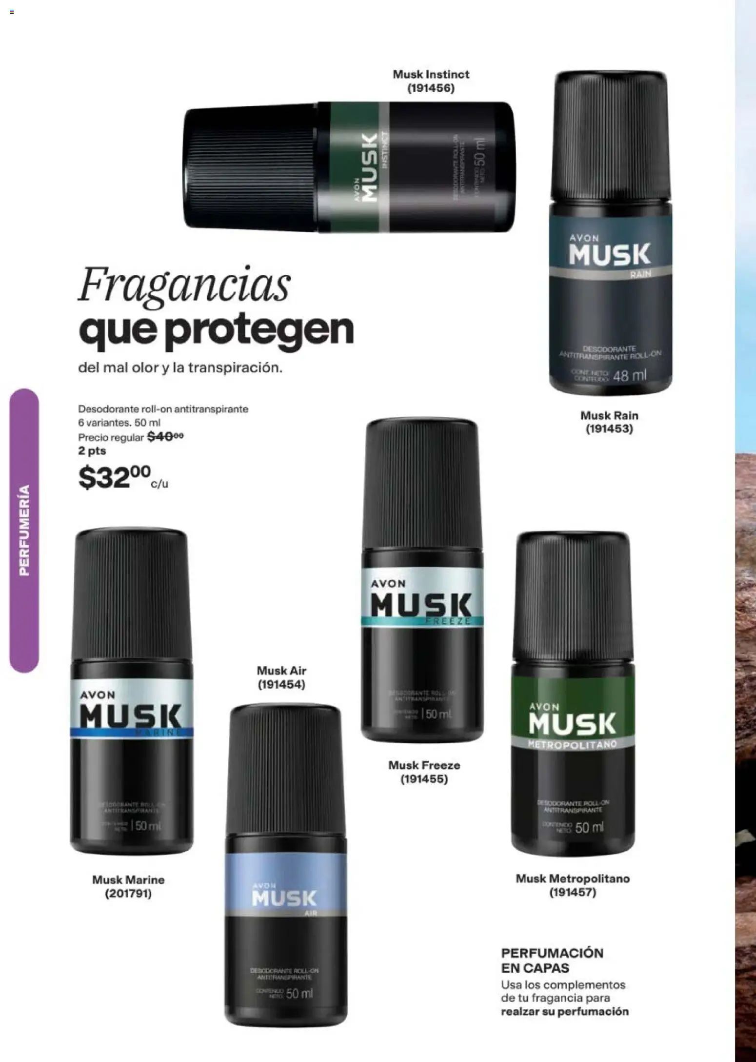Nuevas ofertas de AVON válidas en toda la República Mexicana desde el 24.04.2026. ¡Encuentra las mejores ofertas en AVON campaña 7 2026! | Página: 92 | Productos: Desodorante, Antitranspirante, Fragancia