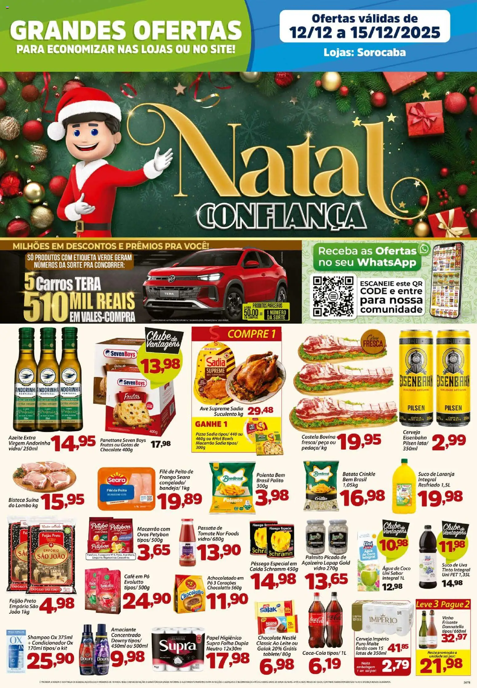 Confiança Folheto - válido de 12.12.2025 | Página: 1 | Produtos: Feijão, Chocolate, Pizza, Cerveja