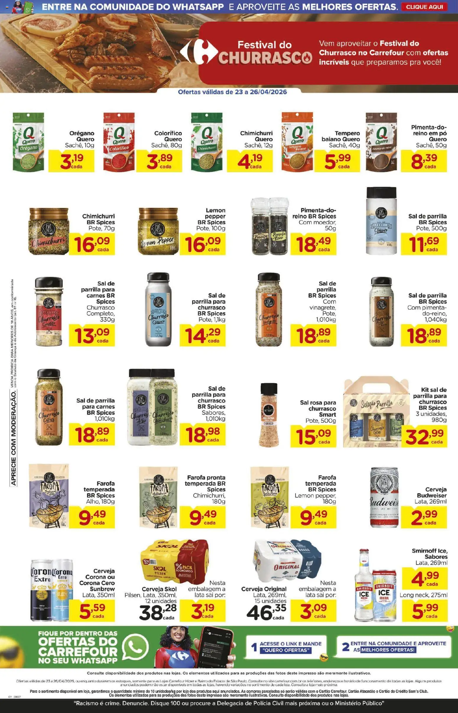 Carrefour Folheto - válido de 23.04.2026 | Página: 2 | Produtos: Pó, Cerveja, Orégano, Farofa