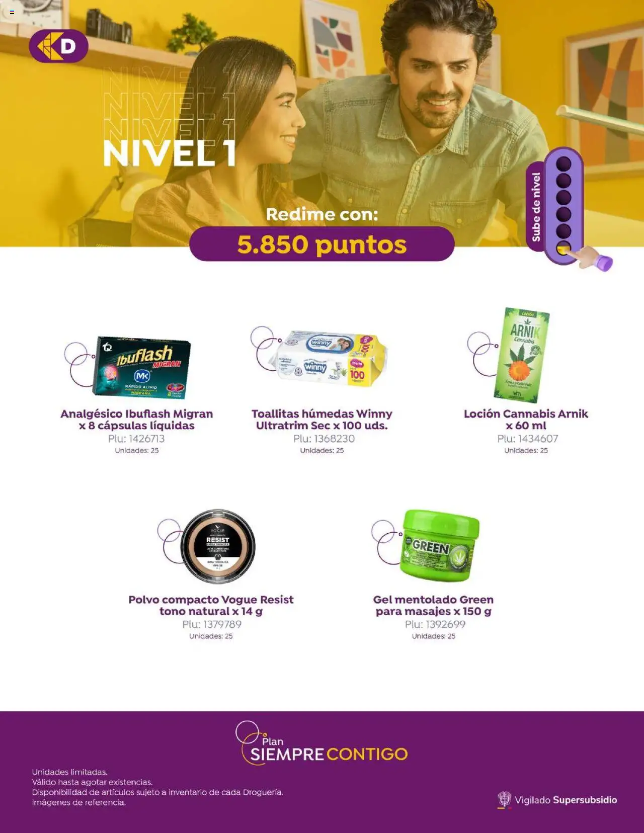 Colsubsidio revista - valida desde el 05.02.2025 | Página: 5 | Productos: Polvo compacto, Analgésico, Loción, Polvo