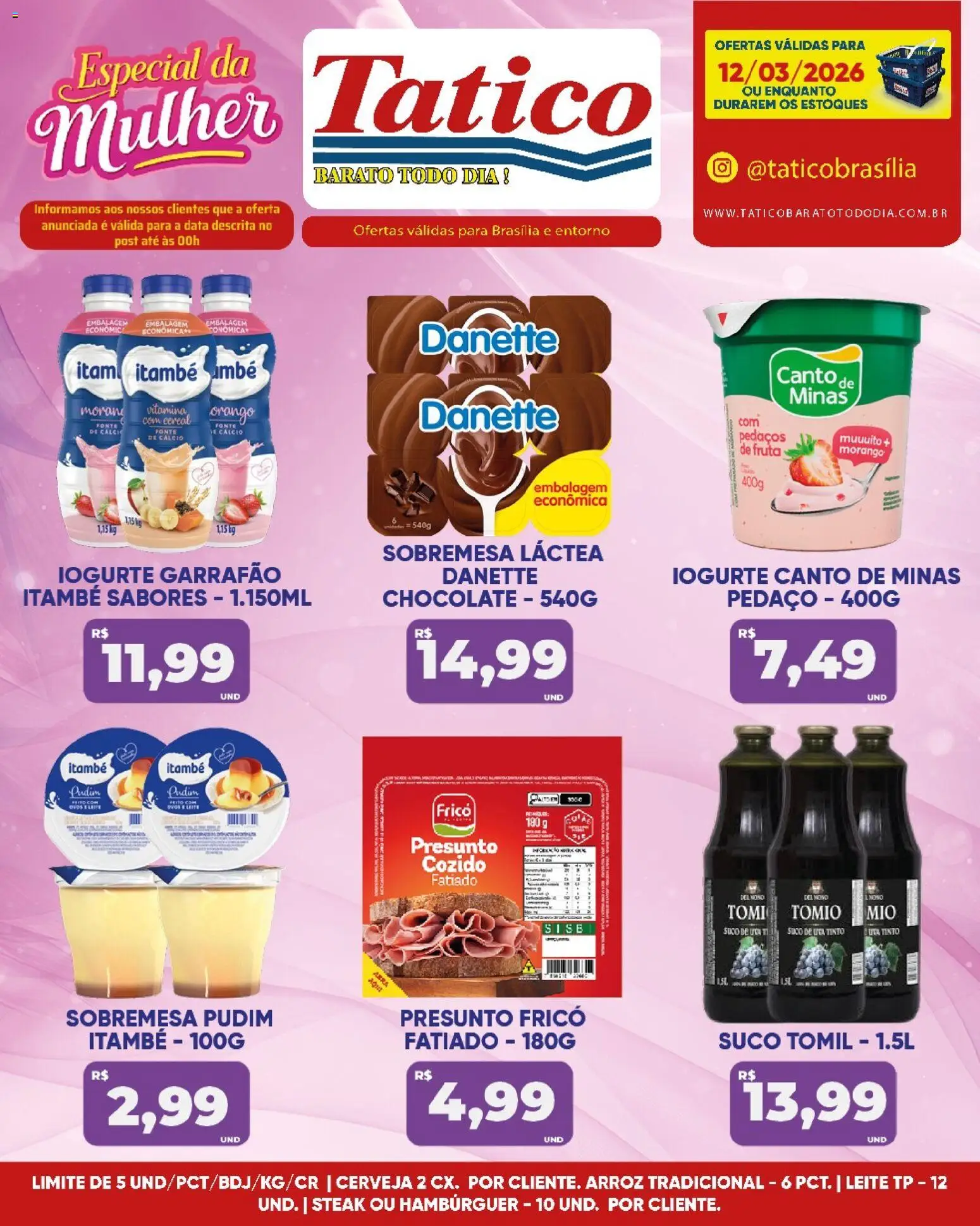 Tatico Folheto - válido de 12.03.2026 | Página: 6 | Produtos: Iogurte, Presunto, Suco, Cerveja