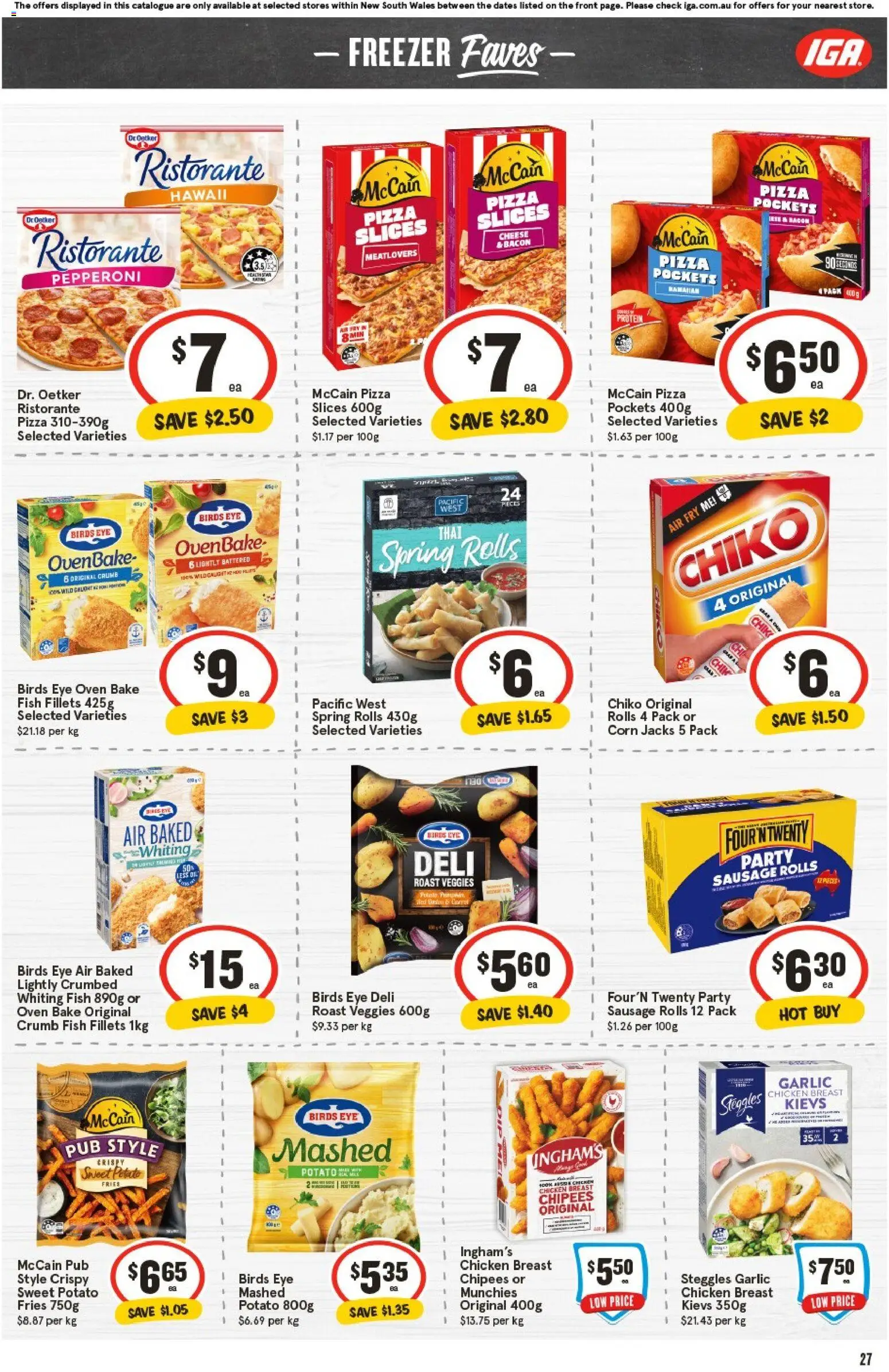 IGA catalogue - valid from 29.10.2025 | Page: 26 | Products: Bacon, Cheese, Sausage, Freezer