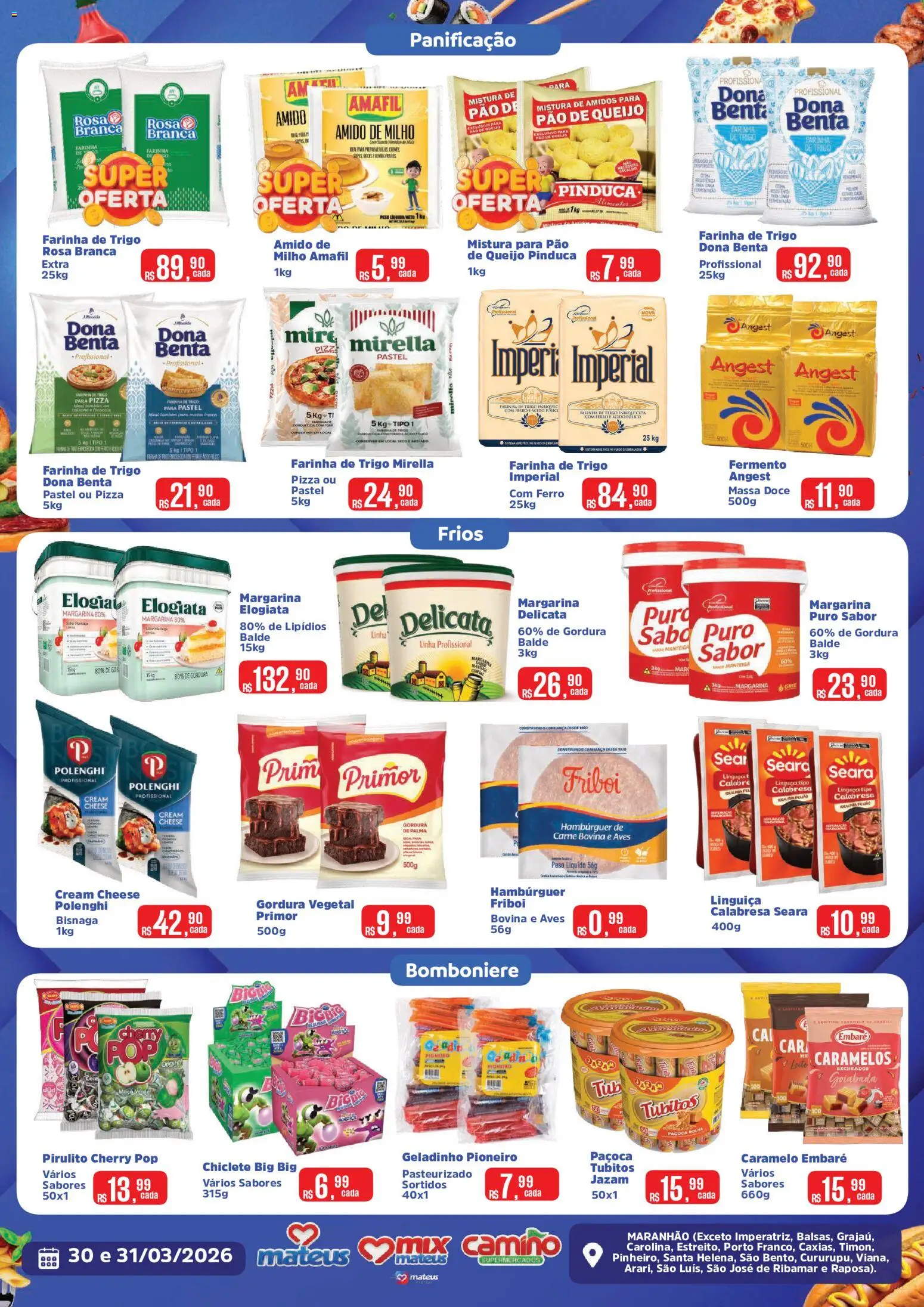 Mateus Folheto - válido de 30.03.2026 | Página: 3 | Produtos: Amido de milho, Queijo, Goiabada, Primer
