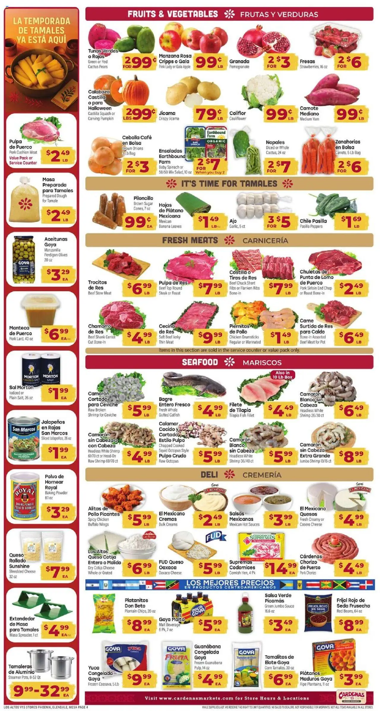 Cardenas Weekly Ad - valid from 01.10.2025 | Page: 4 | Products: Powder, Beef, Cushion, Pumpkin