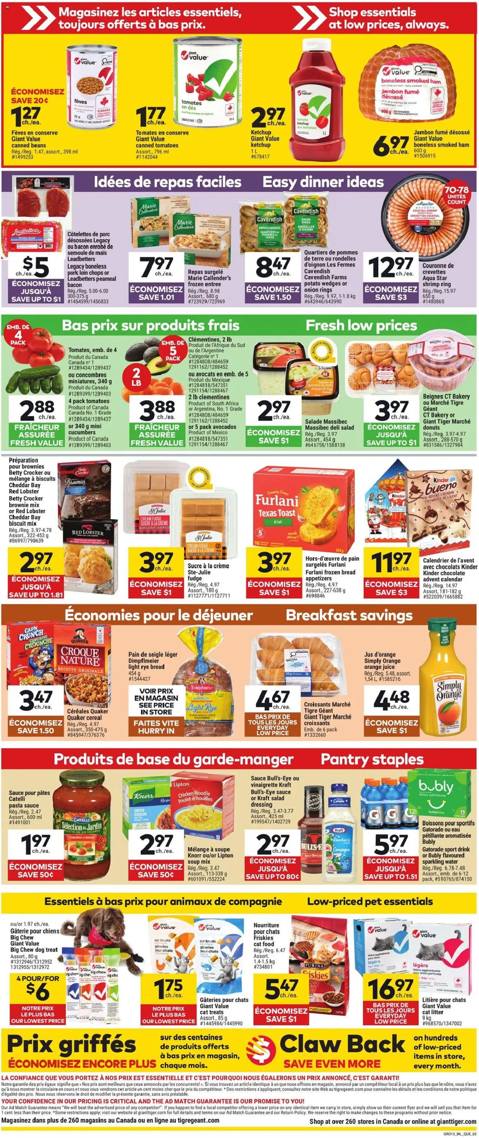 Giant Tiger flyer valid from 29.10.2025 | Page: 2 | Products: Salad, Bread, Chicken, Tomatoes