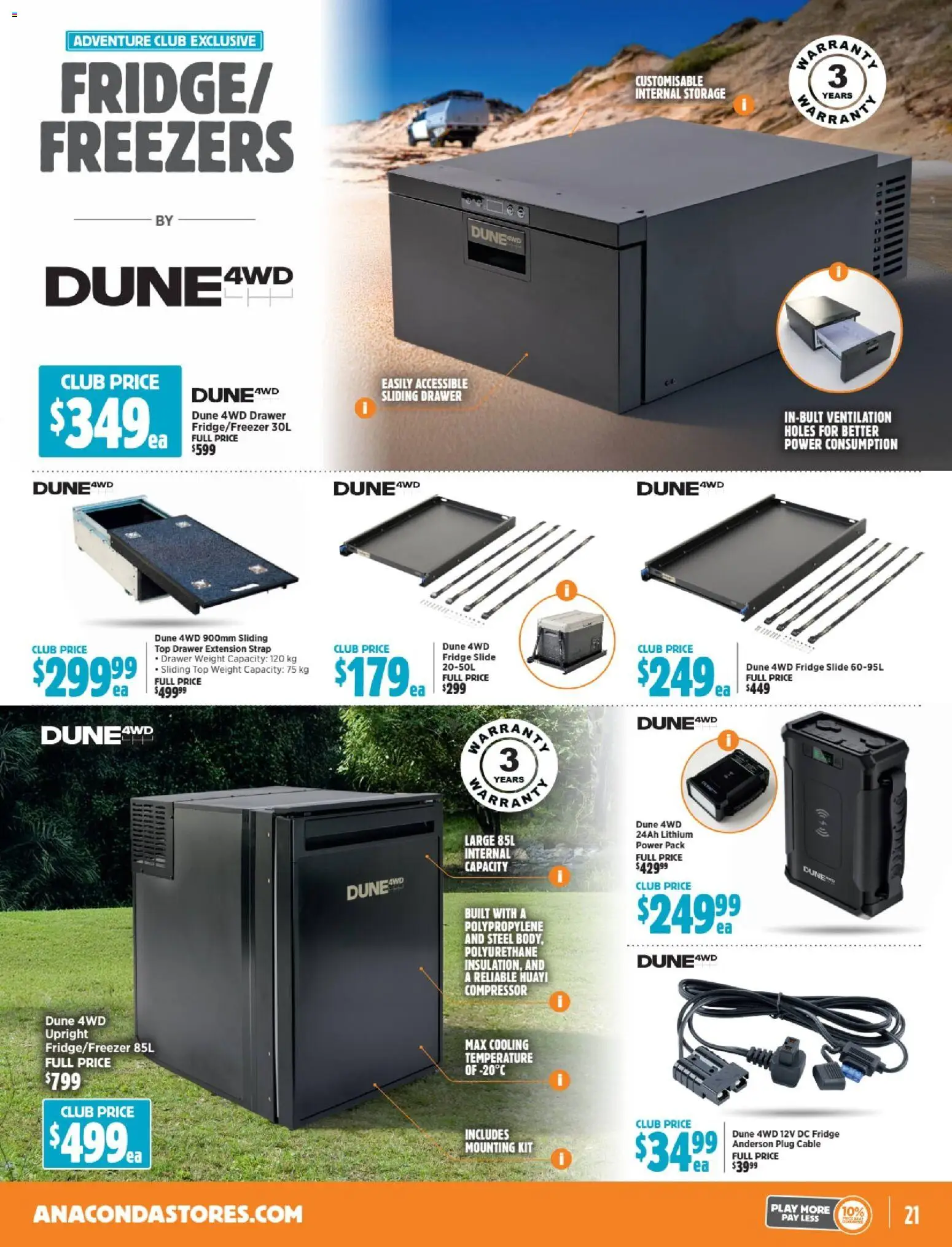 Anaconda catalogue - valid from 03.12.2025 | Page: 21 | Products: Drawer, Cable, Fridge, Weight