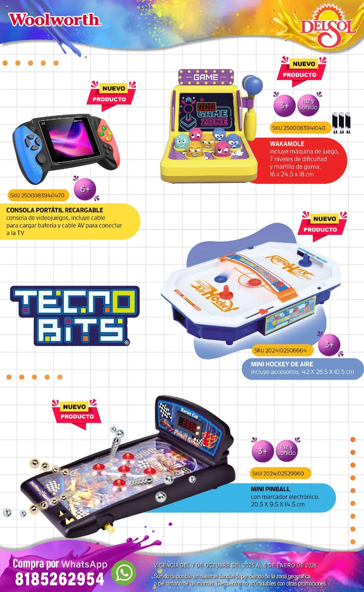 Nuevas ofertas de Del Sol y Woolworth válidas en toda la República Mexicana desde el 07.10.2025. ¡Encuentra las mejores ofertas en Del Sol y Woolworth - Catálogo Castillo Del Juguete! | Página: 117 | Productos: Cable, Batería, Martillo