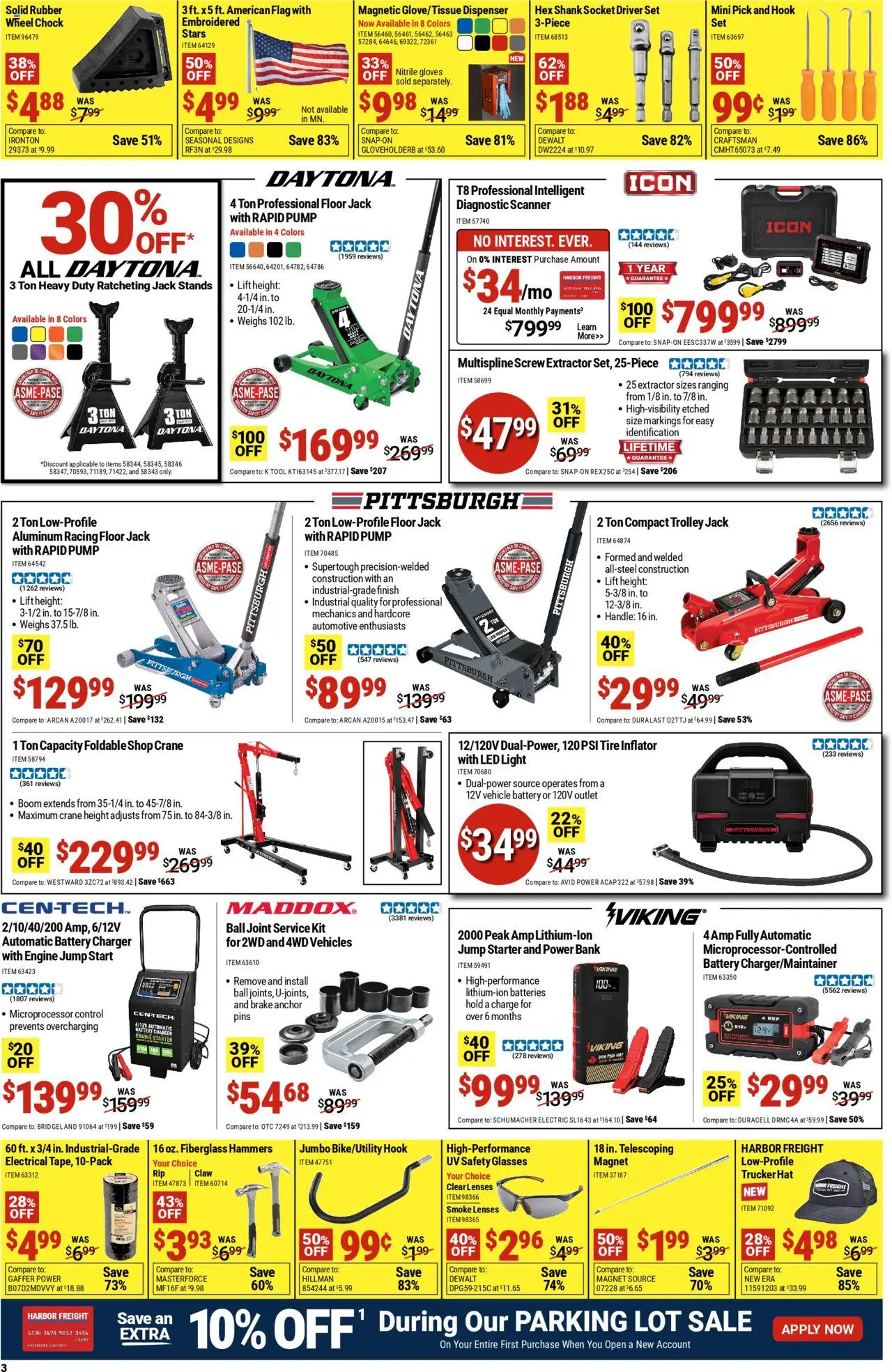 Harbor Freight Weekly Ad - valid from 06.10.2025 | Page: 3 | Products: Socket, Pump, Tire, Charger