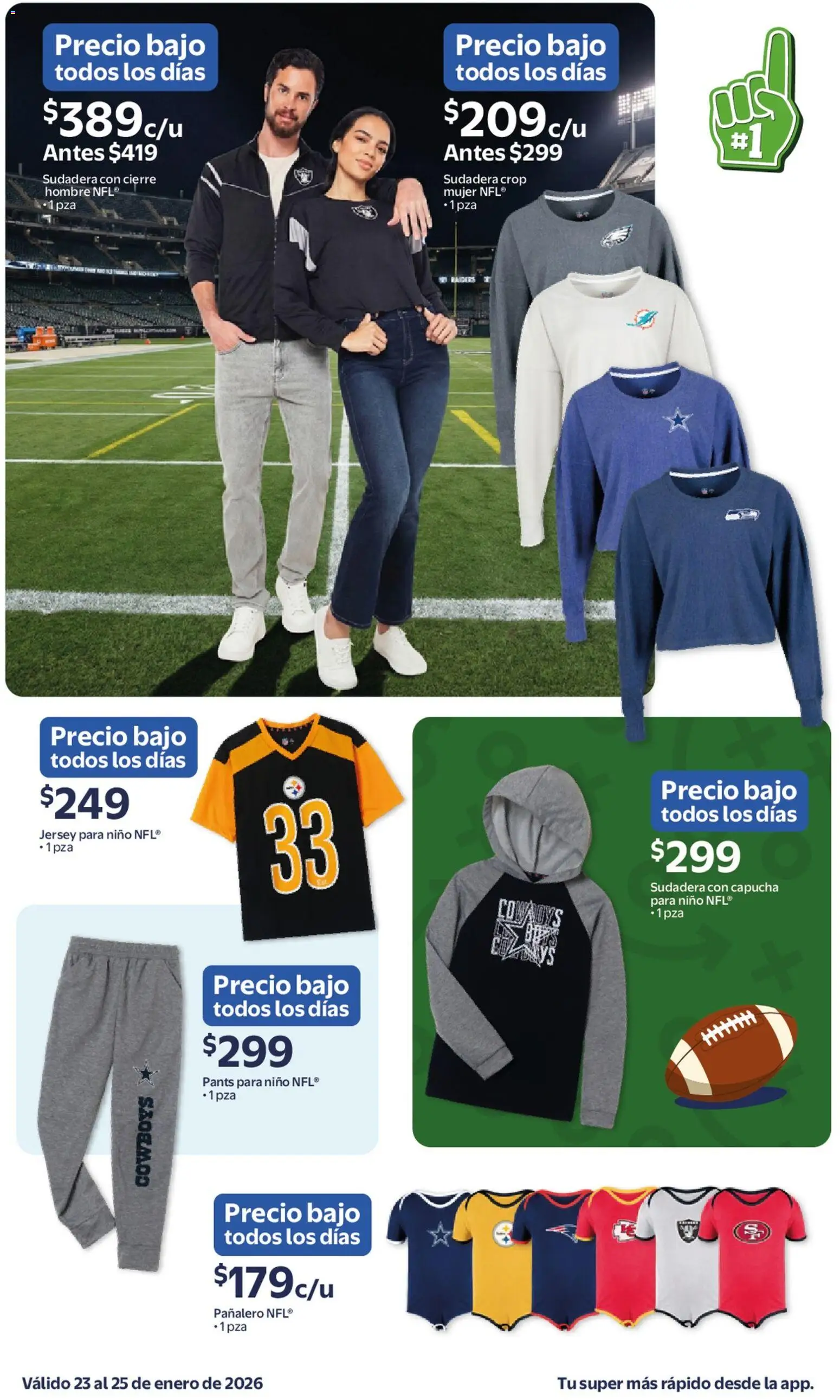 Nuevas ofertas de Walmart válidas en toda la República Mexicana desde el 23.01.2026. ¡Encuentra las mejores ofertas en Walmart catálogo Ofertas! | Página: 6 | Productos: Sudadera, Pants