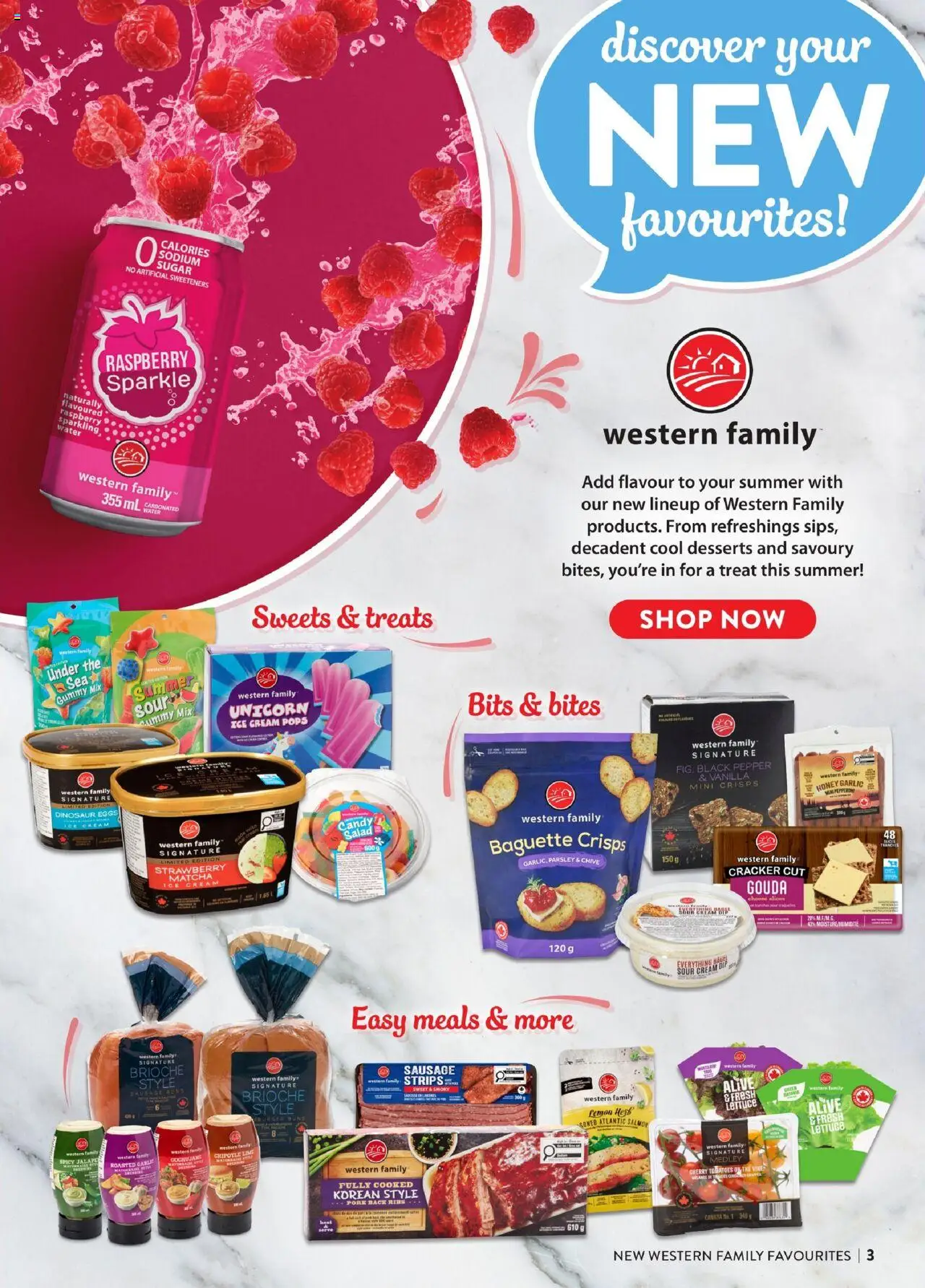 Save on foods flyer valid from 19.06.2025 | Page: 3 | Products: Sour cream, Cream, Ice cream, Salad