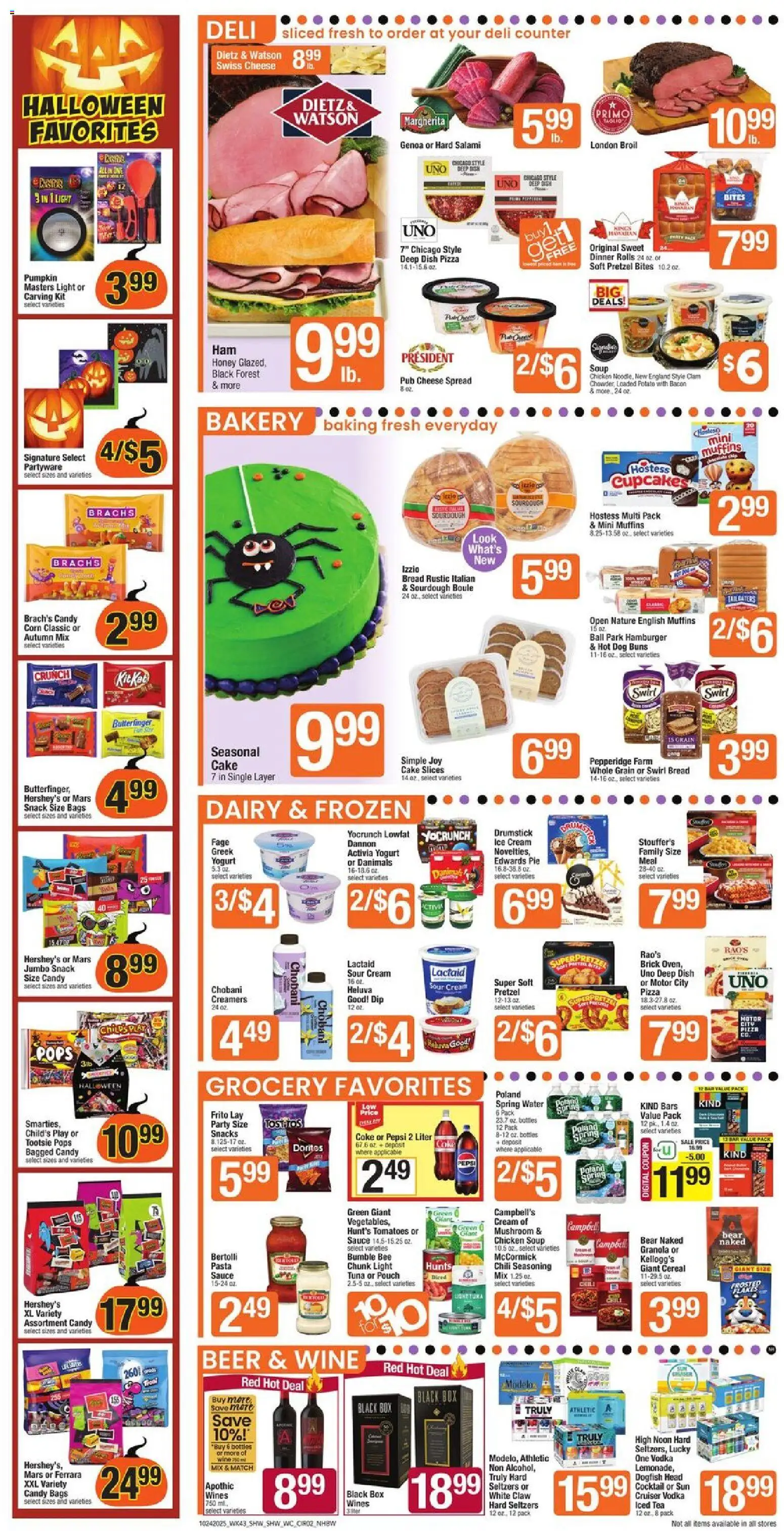 Shaw's Weekly Ad - NH - valid from 24.10.2025 | Page: 2 | Products: Bakery, Ice cream, Water, Pumpkin