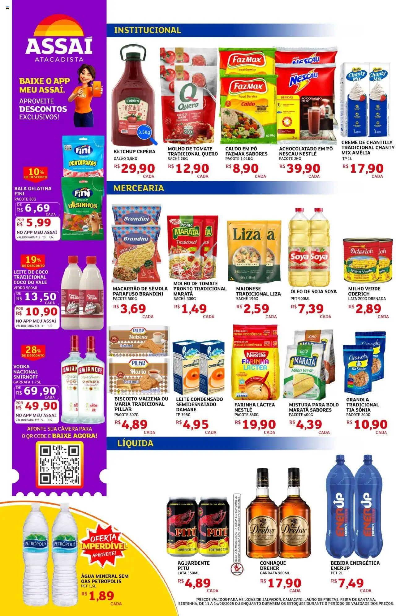 Assaí Atacadista Folheto - válido de 11.08.2025 | Página: 2 | Produtos: Biscoito, Nescau, Creme, Leite de coco