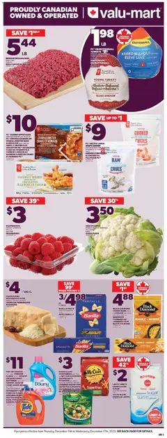 Preview of Valu Mart weekly flyer from shop Valu Mart valid from 11.12.2025 | Page: 3 | Products: Beef, Pasta, PC, Detergent