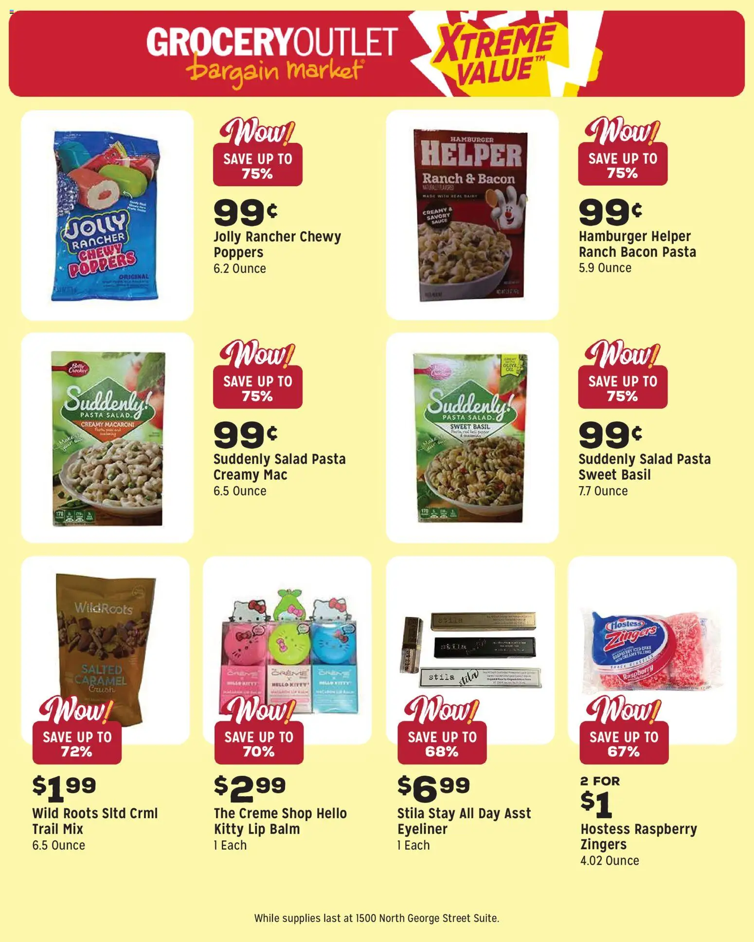 Grocery Outlet Weekly Ad - PA - valid from 22.04.2026 | Page: 9 | Products: Pasta, Salad, Sauce, Raspberry