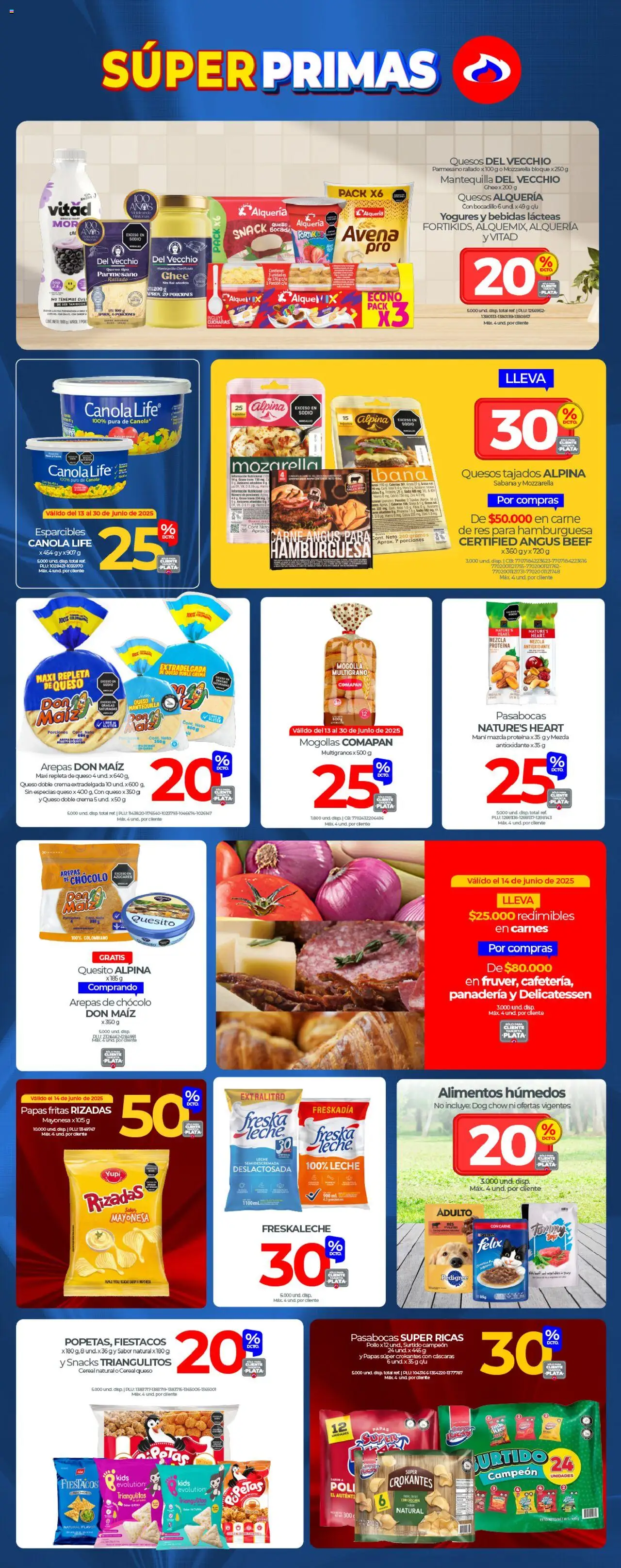 Olímpica revista - valida desde el 13.06.2025 | Página: 5 | Productos: Crema, Peso, Mayonesa, Plátano