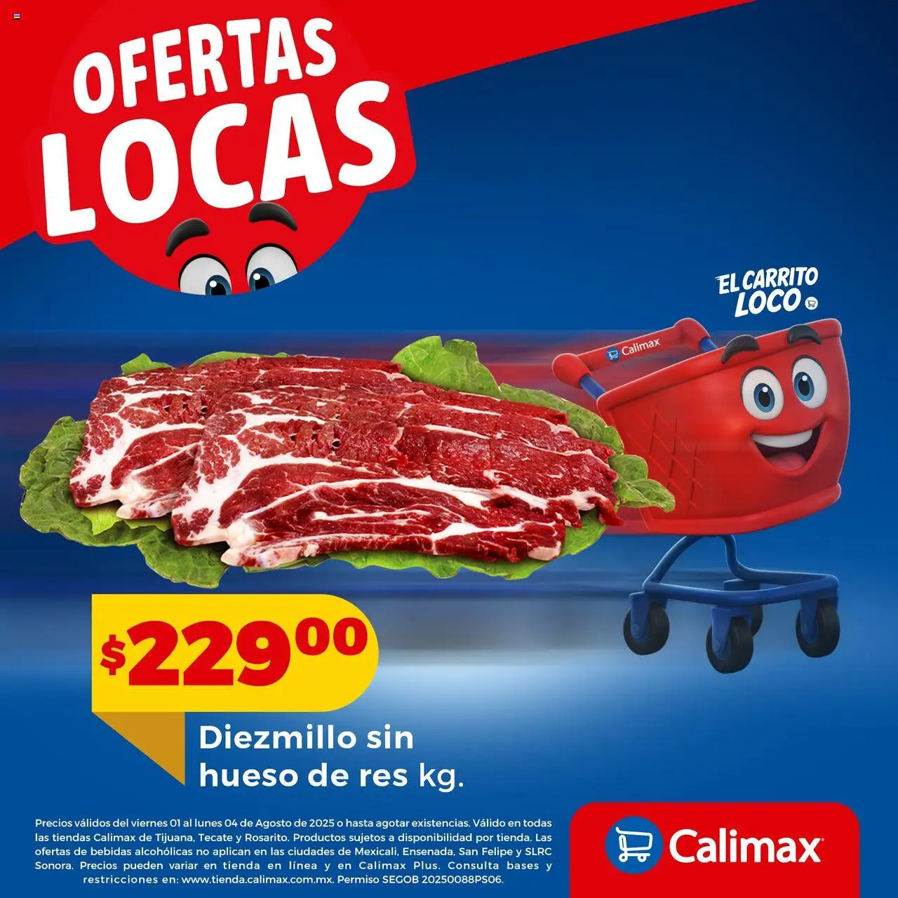 Nuevas ofertas de Calimax válidas en toda la República Mexicana desde el 01.08.2025. ¡Encuentra las mejores ofertas en Calimax - Folleto Locas! | Página: 4 | Productos: Res