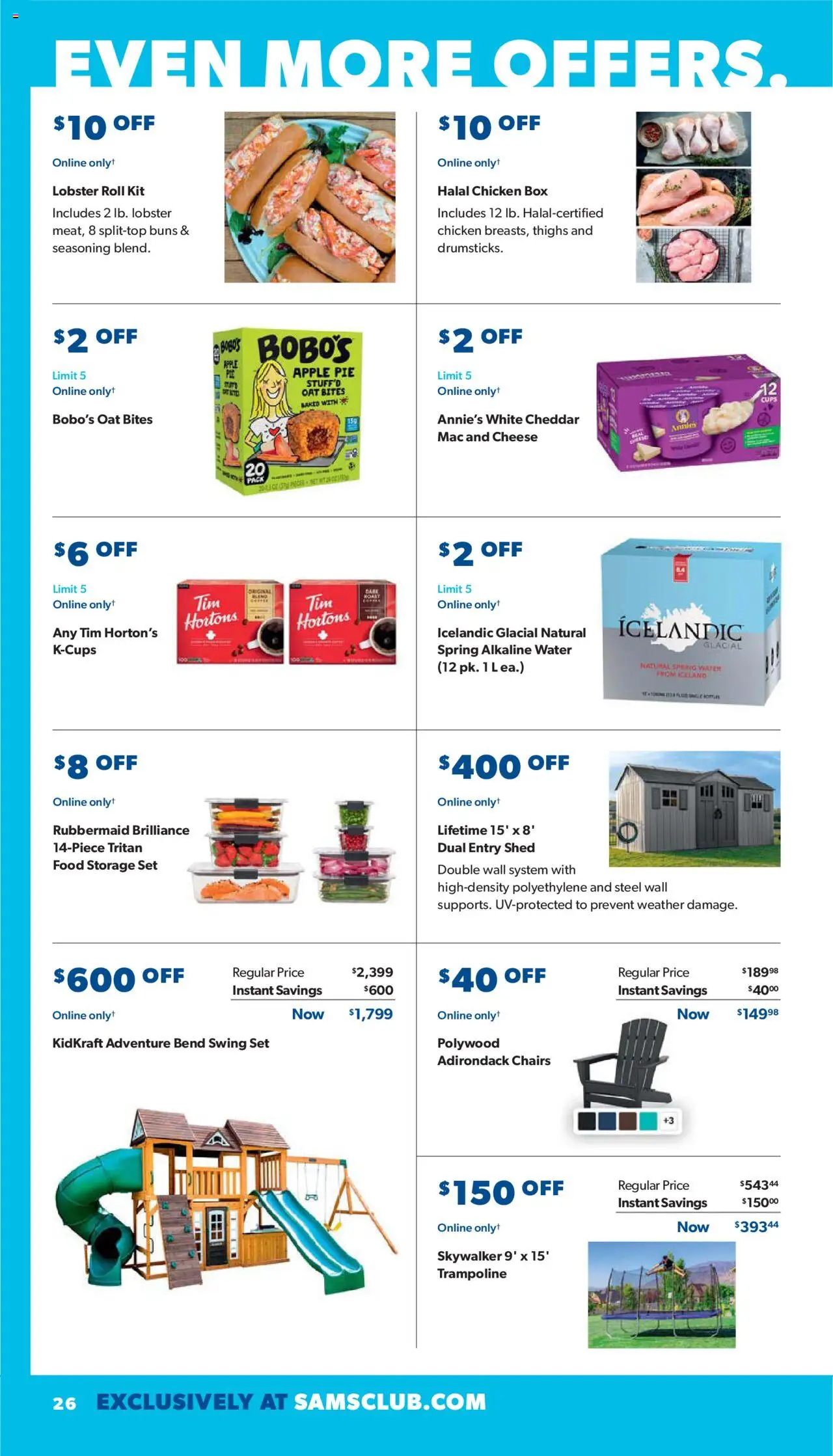 Sam's Club Instant Savings - valid from 23.07.2025 | Page: 26 | Products: Box, Cheese, Water, Apple Pie