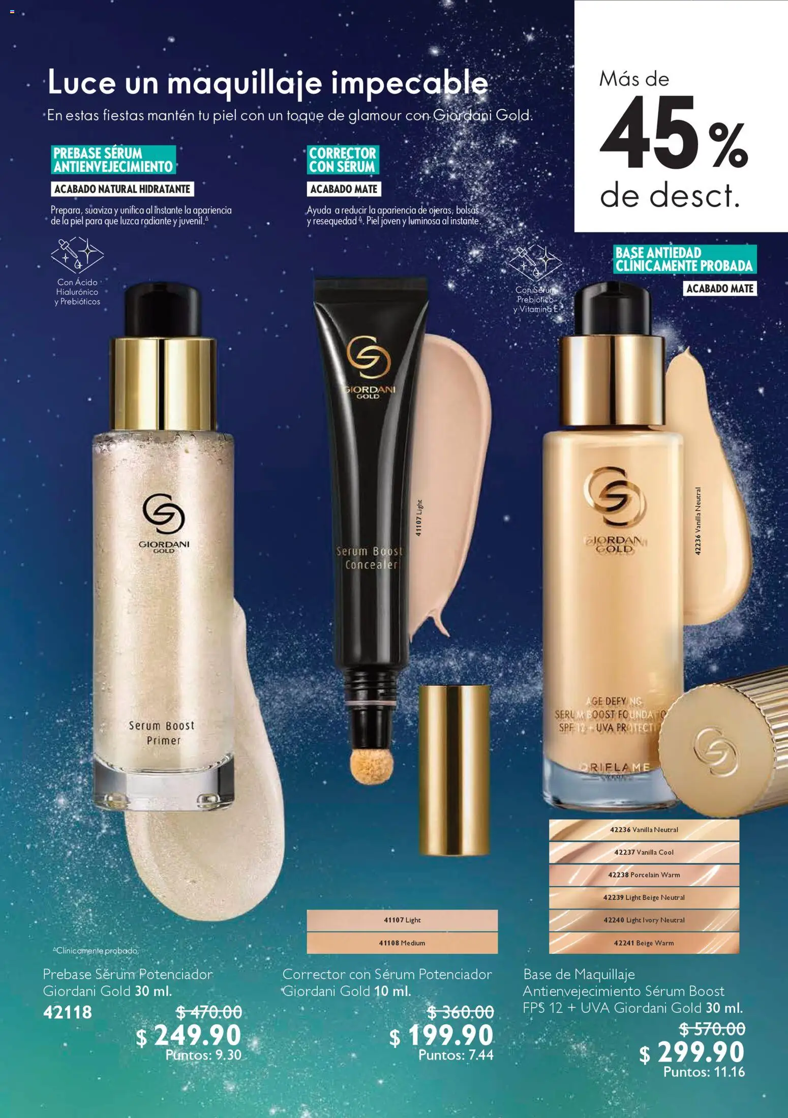 Nuevas ofertas de Oriflame válidas en toda la República Mexicana desde el 06.12.2025. ¡Encuentra las mejores ofertas en Oriflame campaña 12 2025! | Página: 67 | Productos: Base de maquillaje, Serum, Maquillaje, Corrector