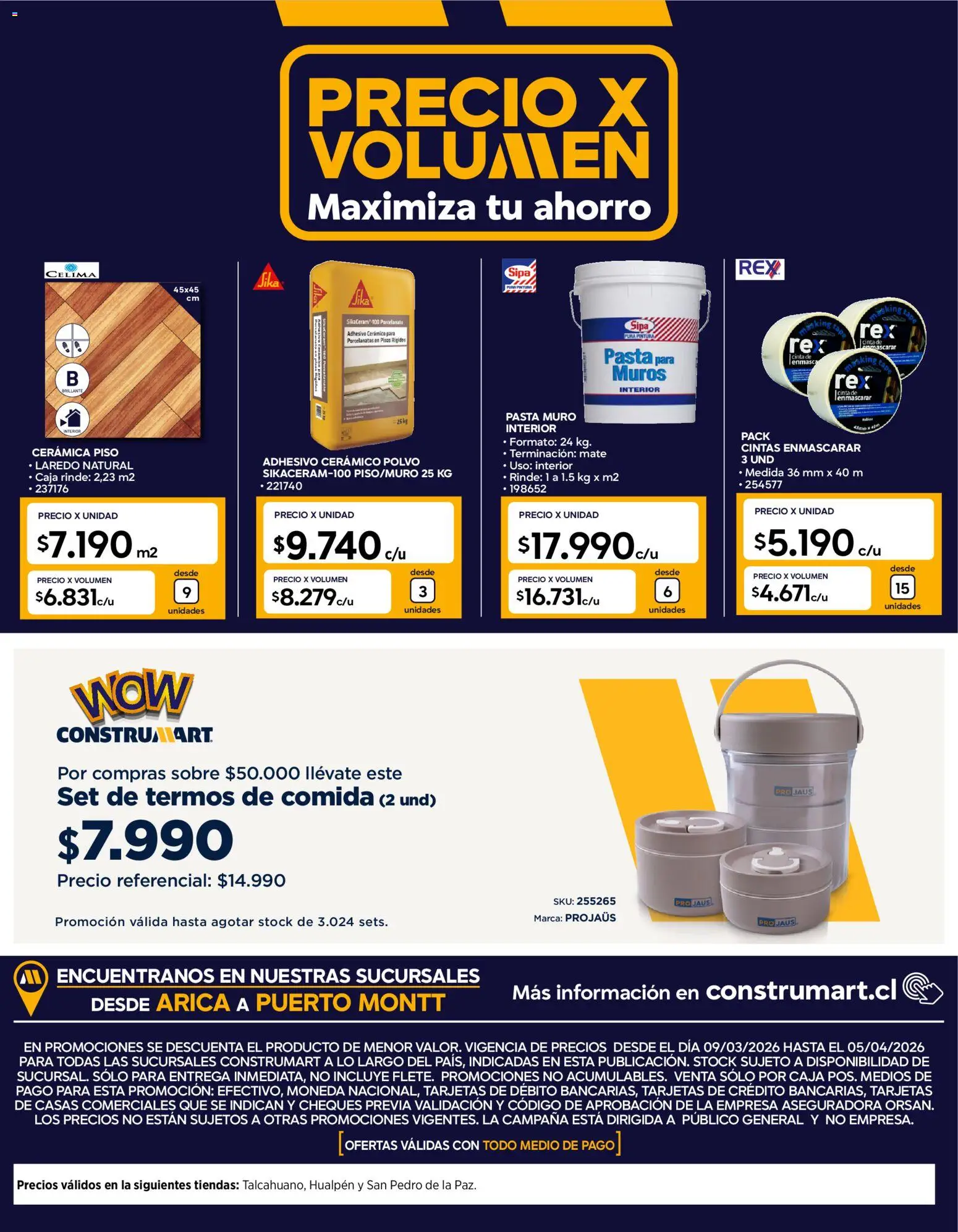 Construmart Ofertas │ válido desde el 01.03.2026 | Página: 22 | Productos: Caja, Polvo, Mate, Campana