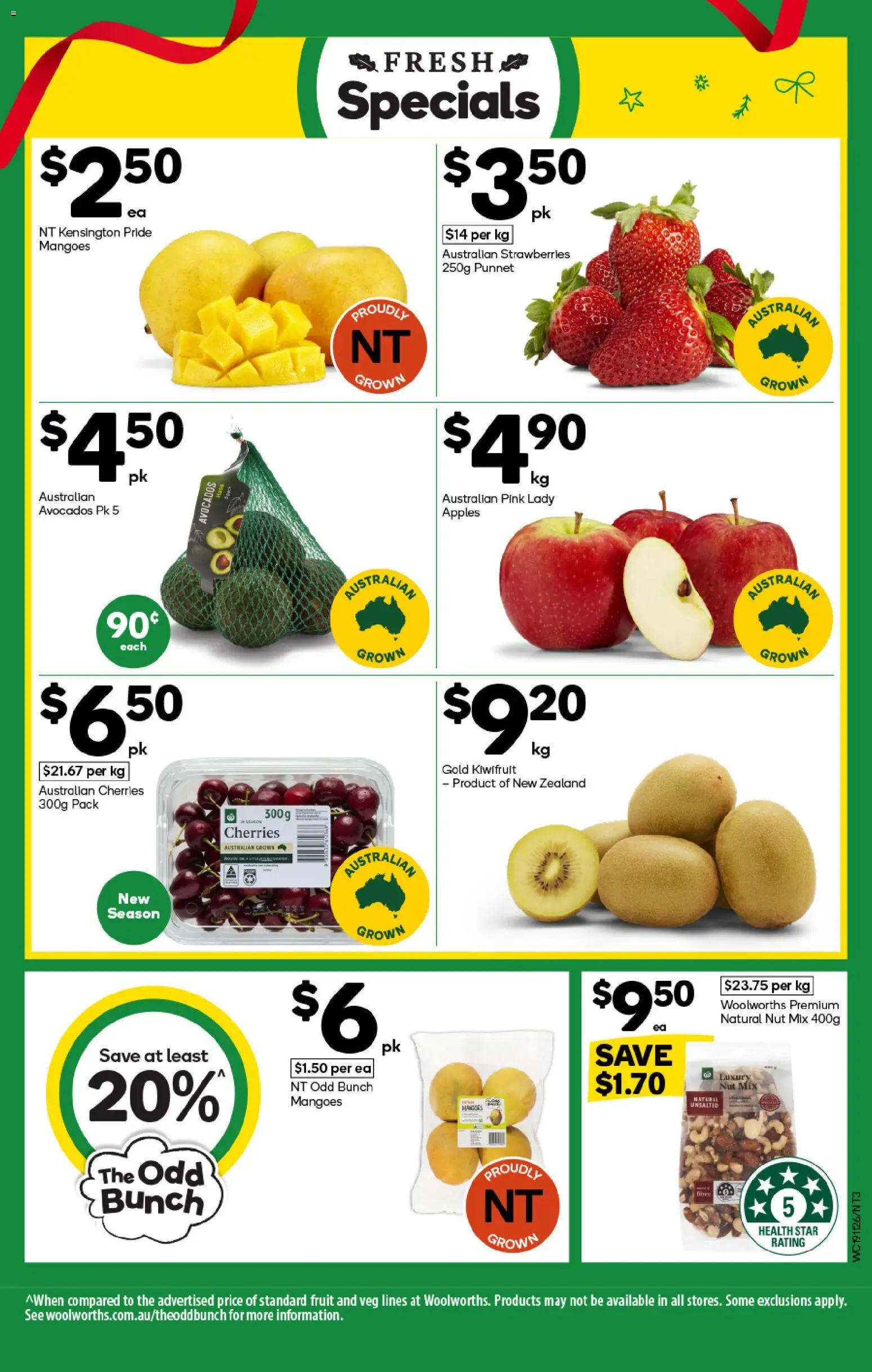 Woolworths catalogue - valid from 19.11.2025 | Page: 3 | Products: Cherries, Apples, Strawberries, Kiwifruit