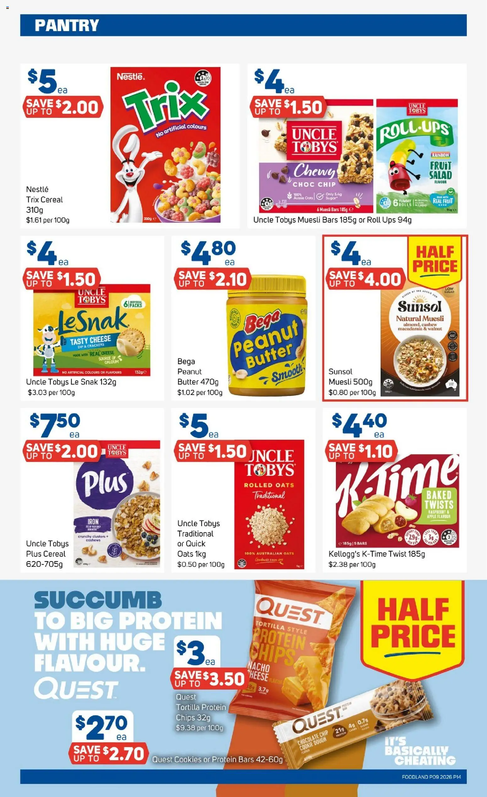 Foodland catalogue - valid from 25.02.2026 | Page: 14 | Products: Butter, Chocolate, Cereal, Chips