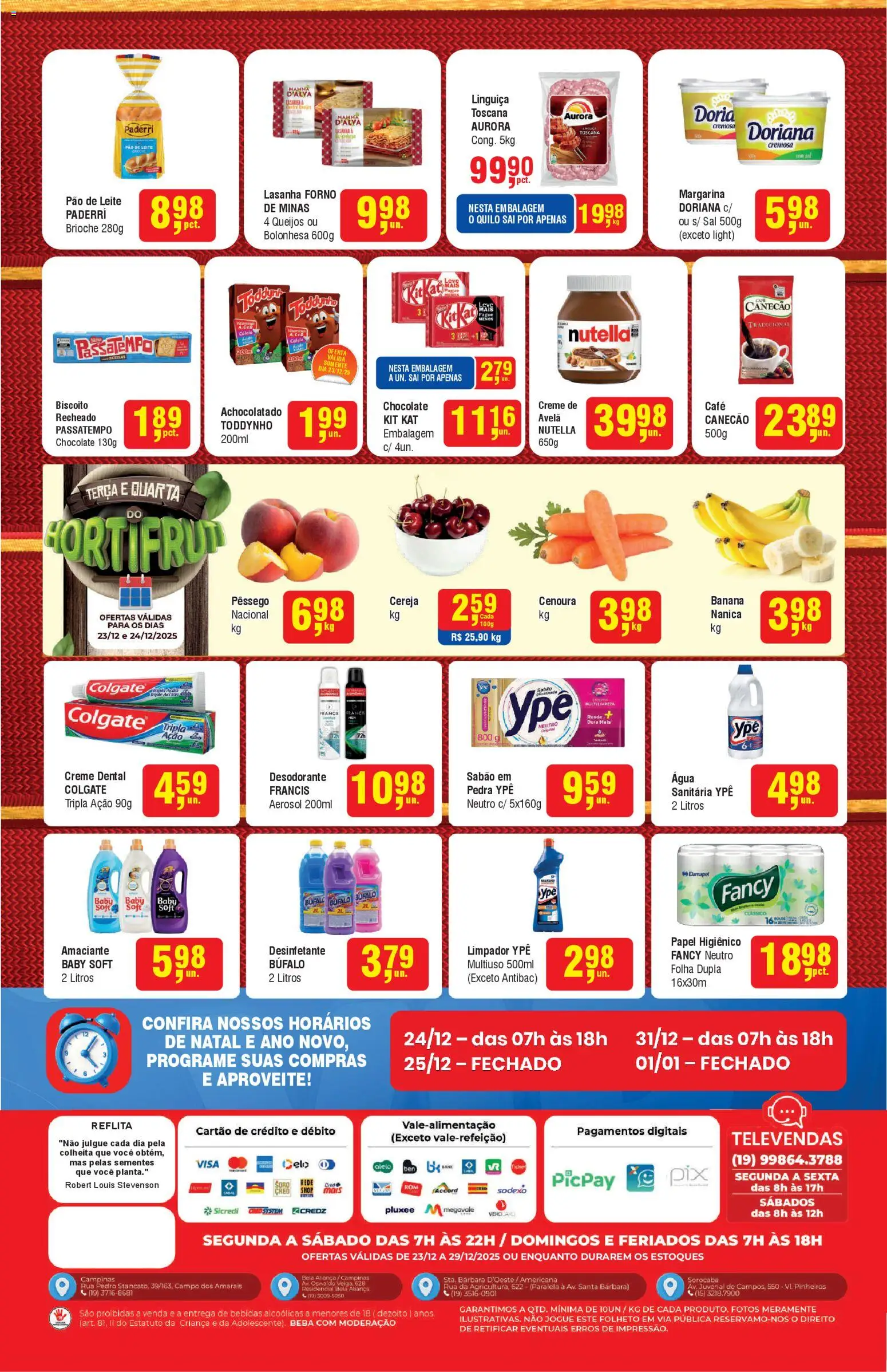 Higa Atacado Folheto - válido de 22.12.2025 | Página: 2 | Produtos: Desodorante, Achocolatado, Kit Kat, Margarina