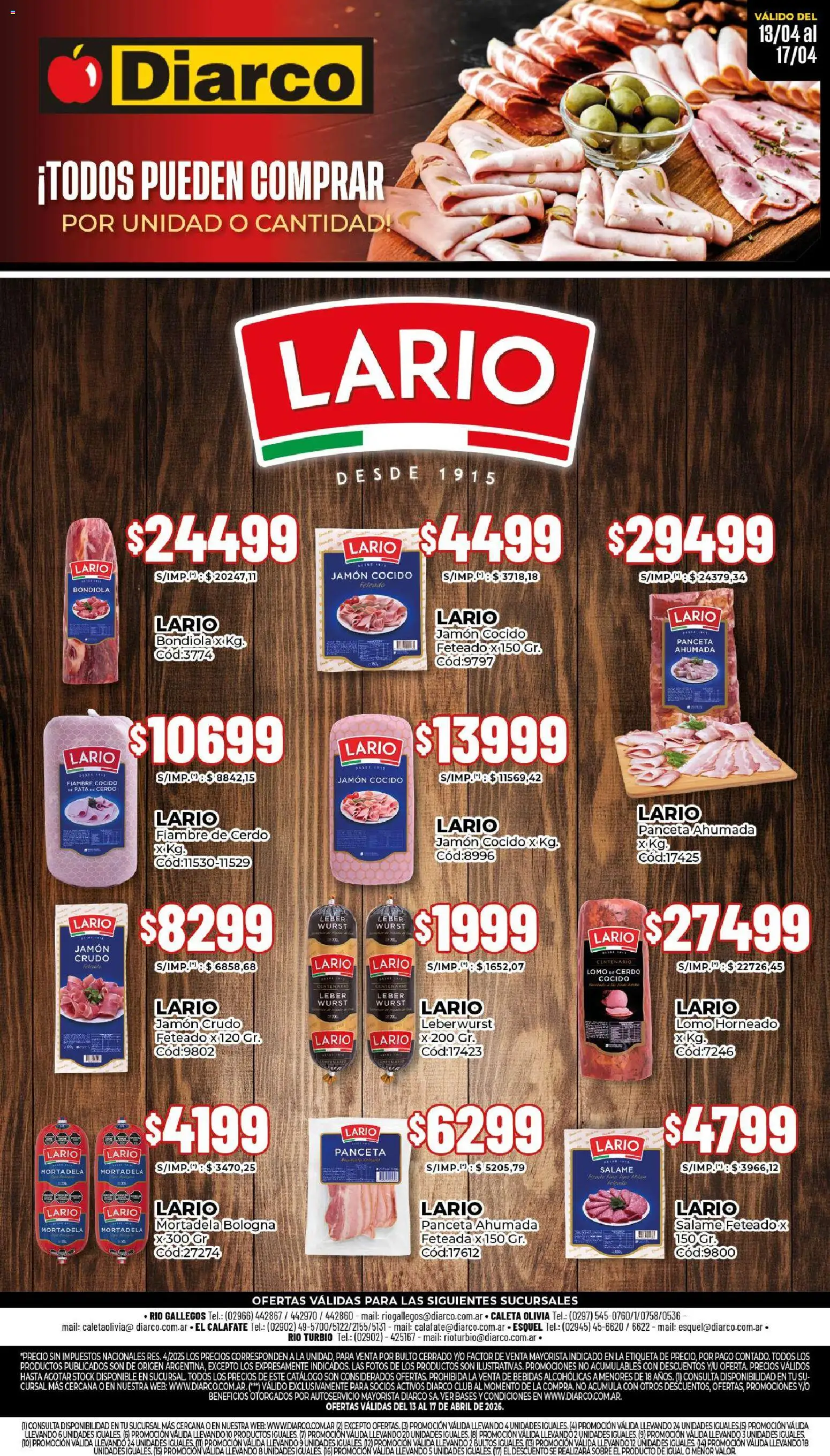 Diarco - Especial Lario │ válido desde el 13.04.2026 | Página: 1