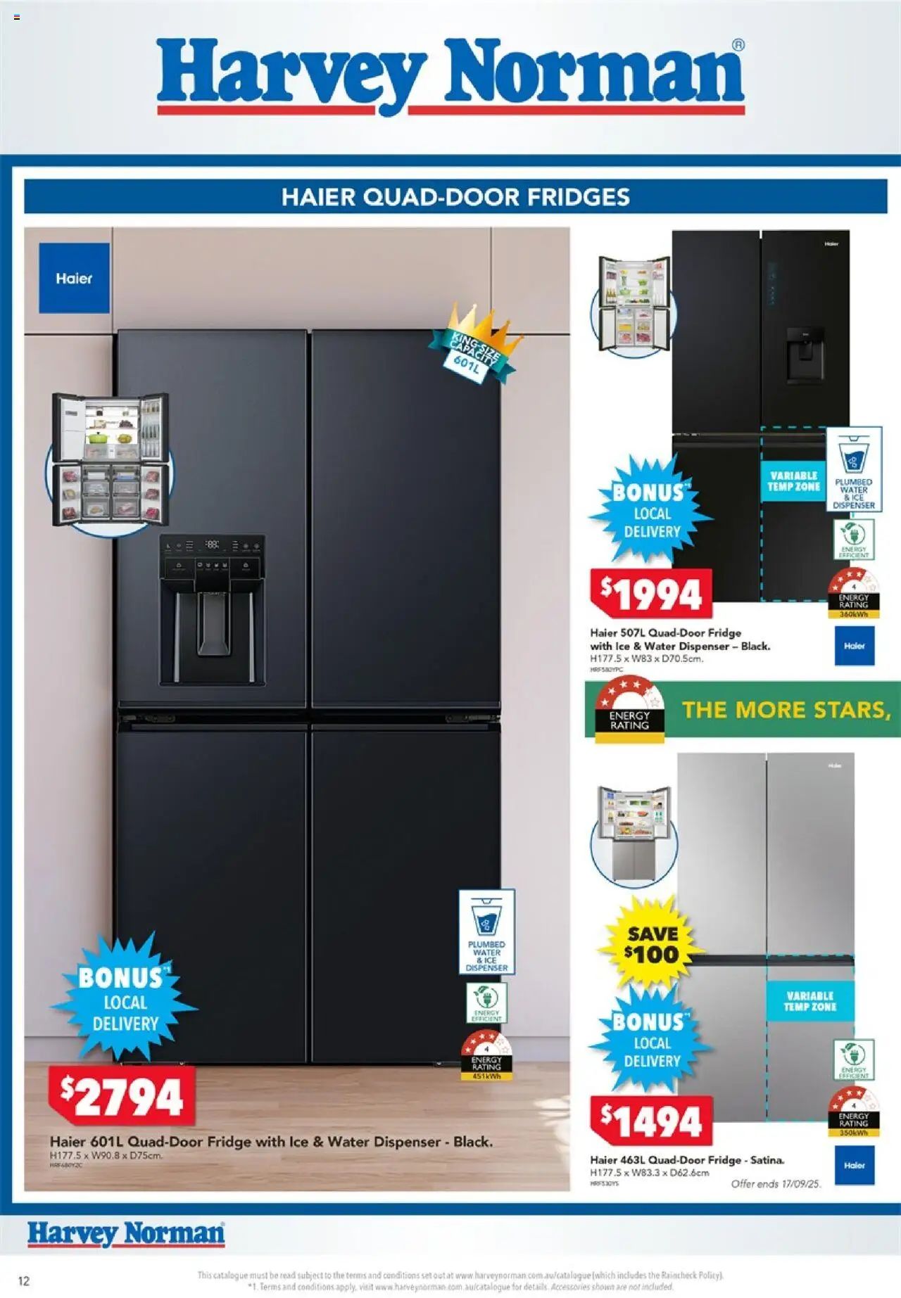 Harvey Norman catalogue - valid from 11.09.2025 | Page: 12 | Products: Water, Accessories, Fridge