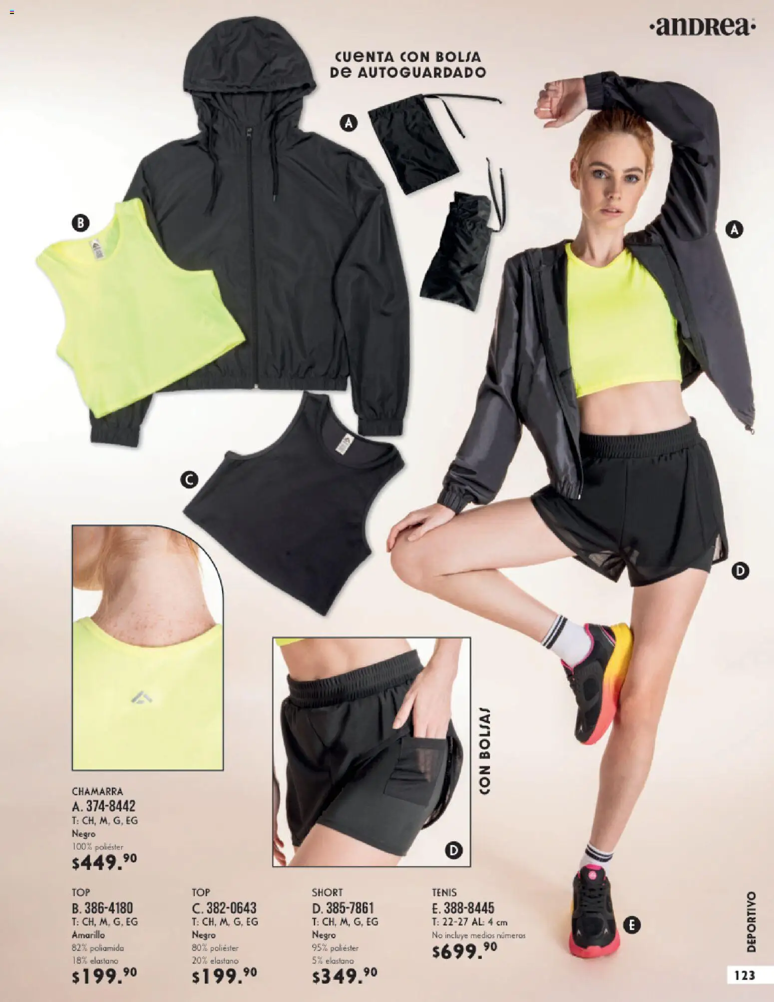 Nuevas ofertas de Andrea válidas en toda la República Mexicana desde el 25.01.2026. ¡Encuentra las mejores ofertas en Andrea catálogo Vestir! | Página: 123 | Productos: Tenis, Bolsa, Chamarra, Short