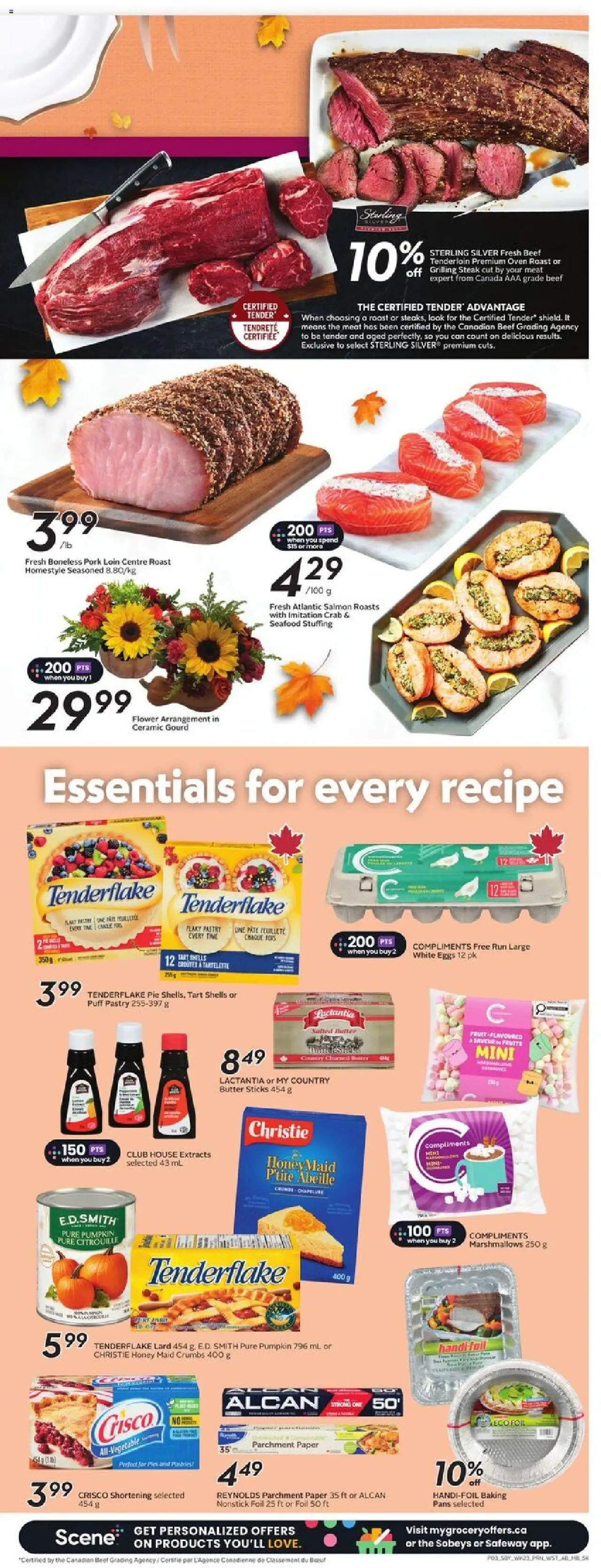 Safeway flyer valid from 02.10.2025 | Page: 6 | Products: Oven, Butter, Eggs, Pumpkin