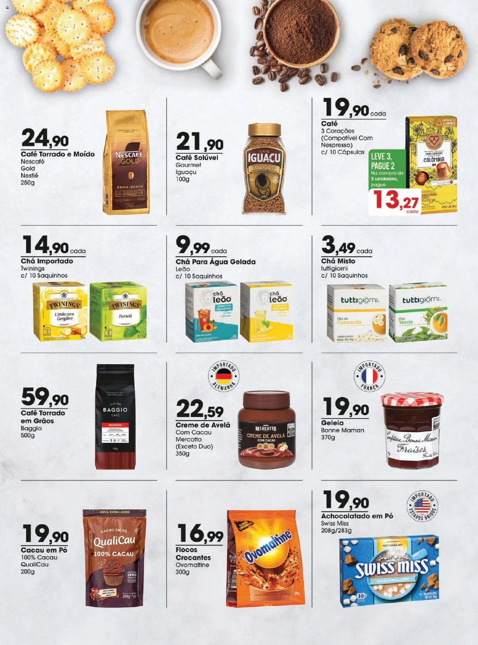 Zaffari Folheto - válido de 24.03.2026 | Página: 6 | Produtos: Pó, Achocolatado, Chá, Creme de avelã