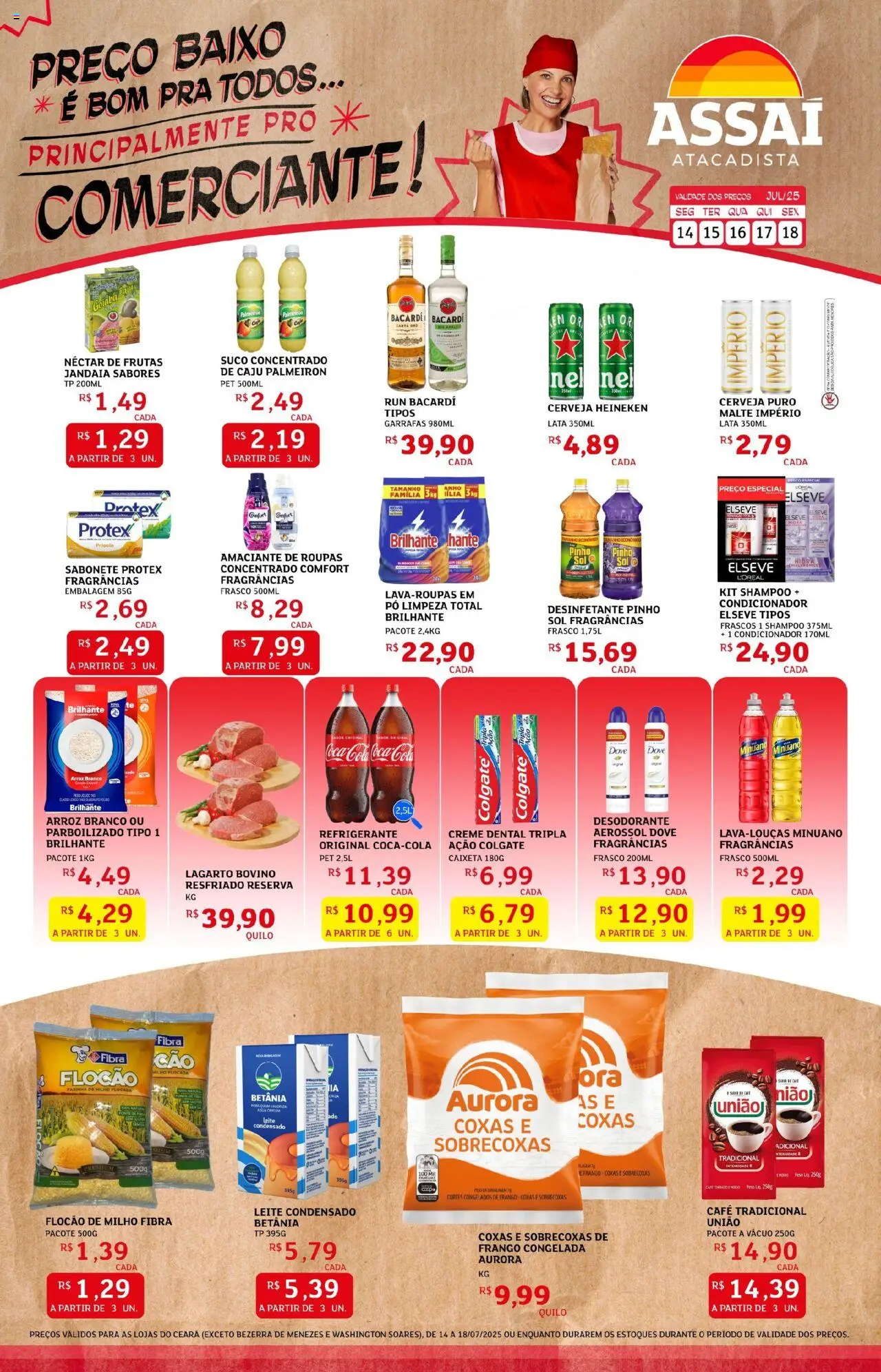 Assaí Atacadista Folheto - válido de 14.07.2025 | Página: 1 | Produtos: Shampoo, Arroz, Creme, Creme dental