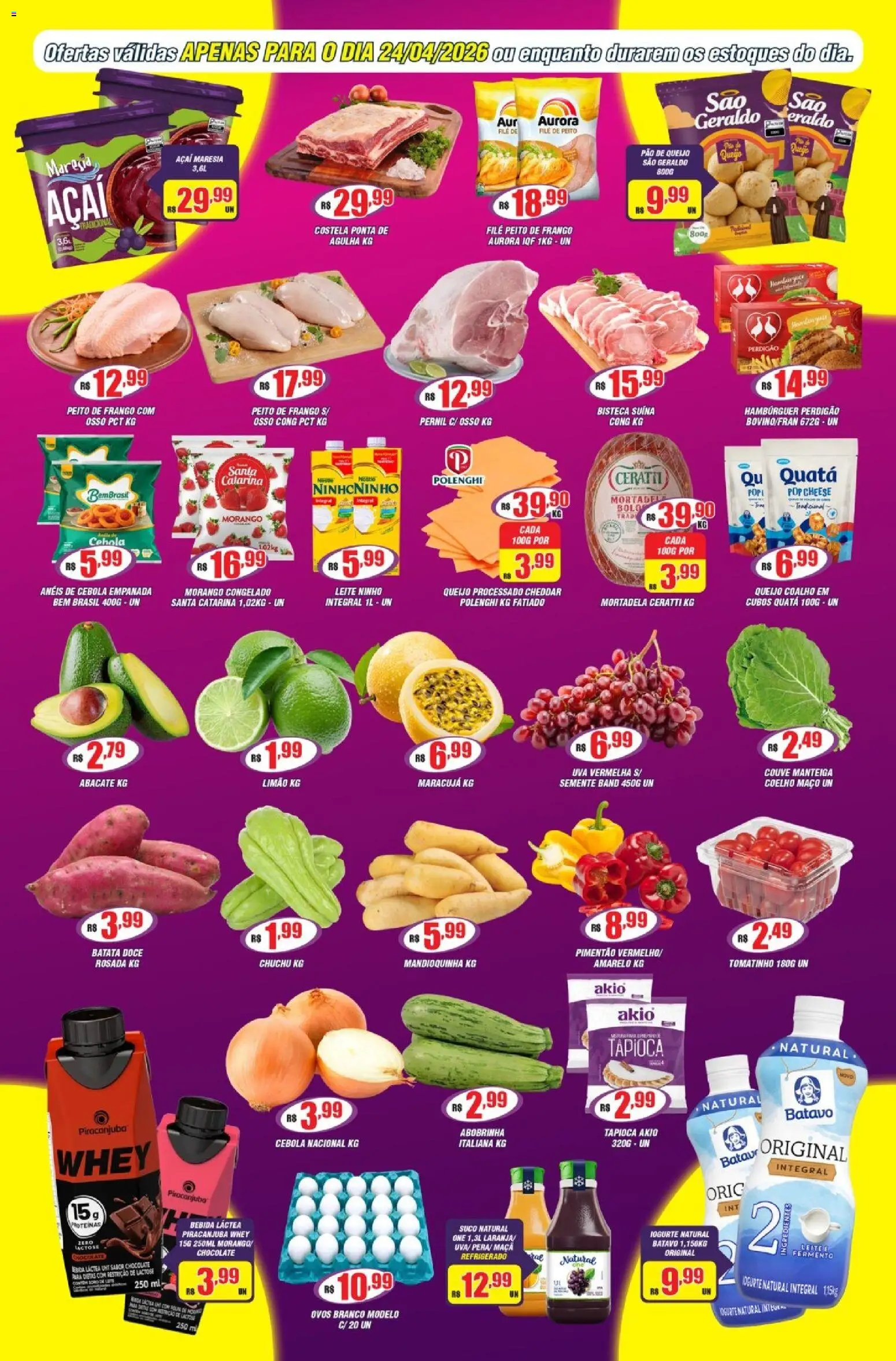 Violeta Supermercados Folheto - válido de 24.04.2026 | Página: 2 | Produtos: Maracujá, Pernil, Manteiga, Couve