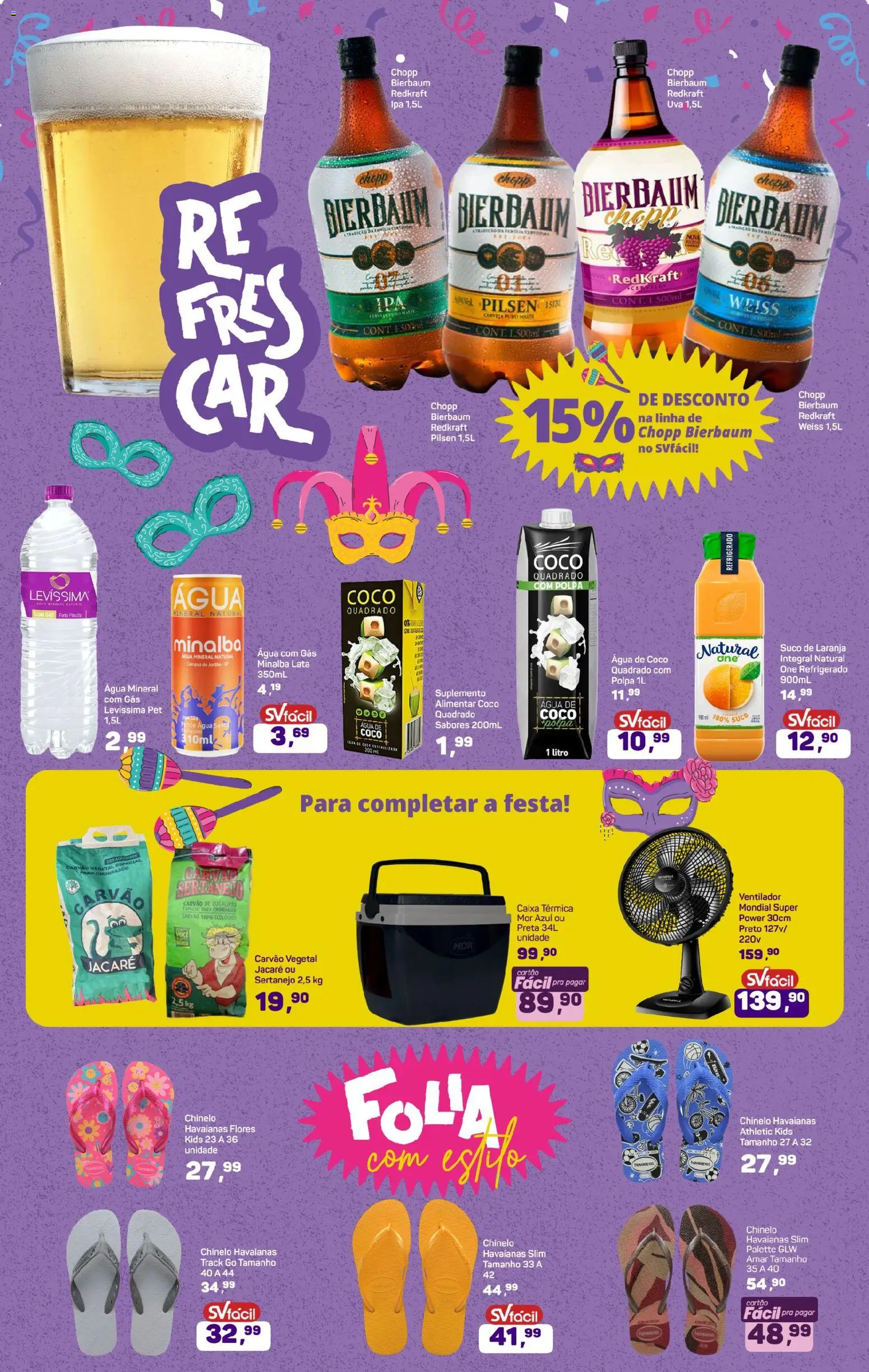 Supermercados São Vicente Folheto - válido de 06.02.2026 | Página: 6 | Produtos: Água de coco, Água com gás, Minalba, Flores