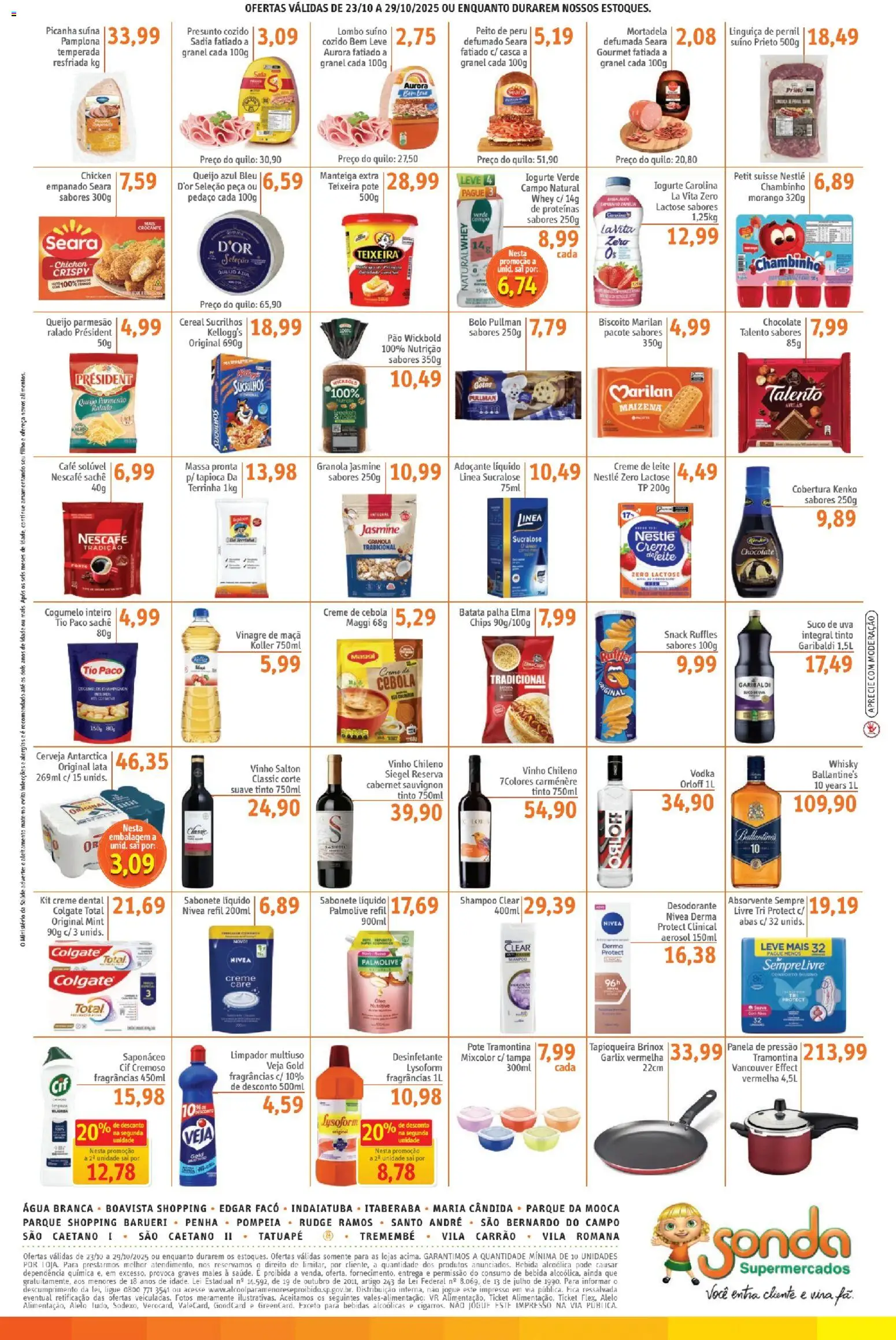 Sonda Folheto - válido de 23.10.2025 | Página: 2 | Produtos: Shampoo, Café, Massa, Bebida